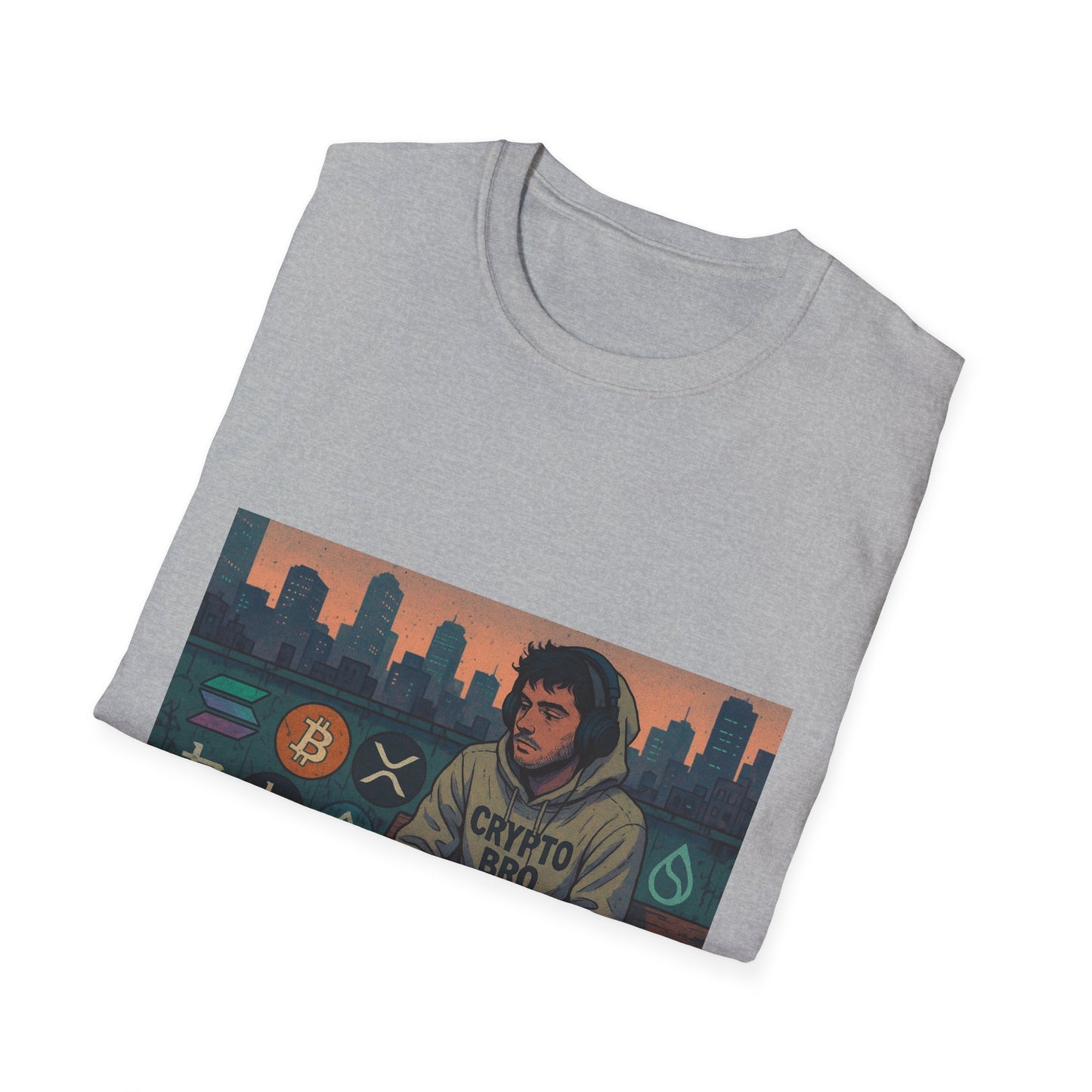 Crypto Vibes Unisex Softstyle T-Shirt | Trendy Graphic Tee for Crypto Enthusiasts, Perfect Gift for Tech Lovers, Casual Wear