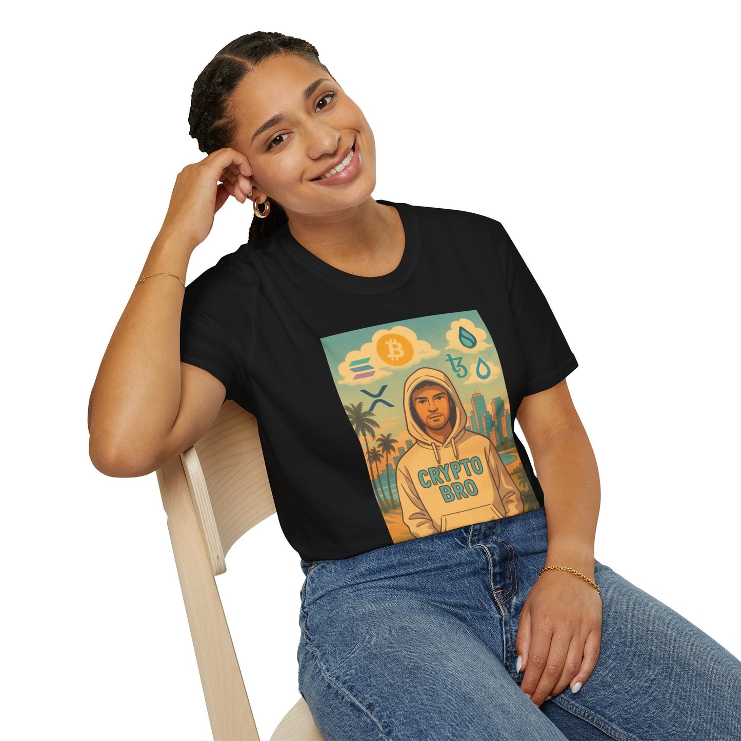 Crypto Bro Miami Unisex Softstyle T-Shirt