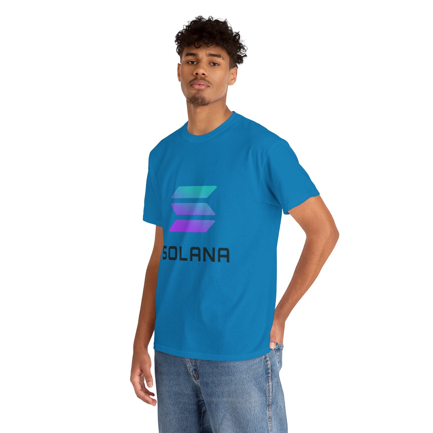 Solana Unisex Heavy Cotton Tee, Crypto Apparel, Gamer Shirt, Tech Enthusiast Wear, Unique Gift for Blockchain Lovers, Trending Fashion