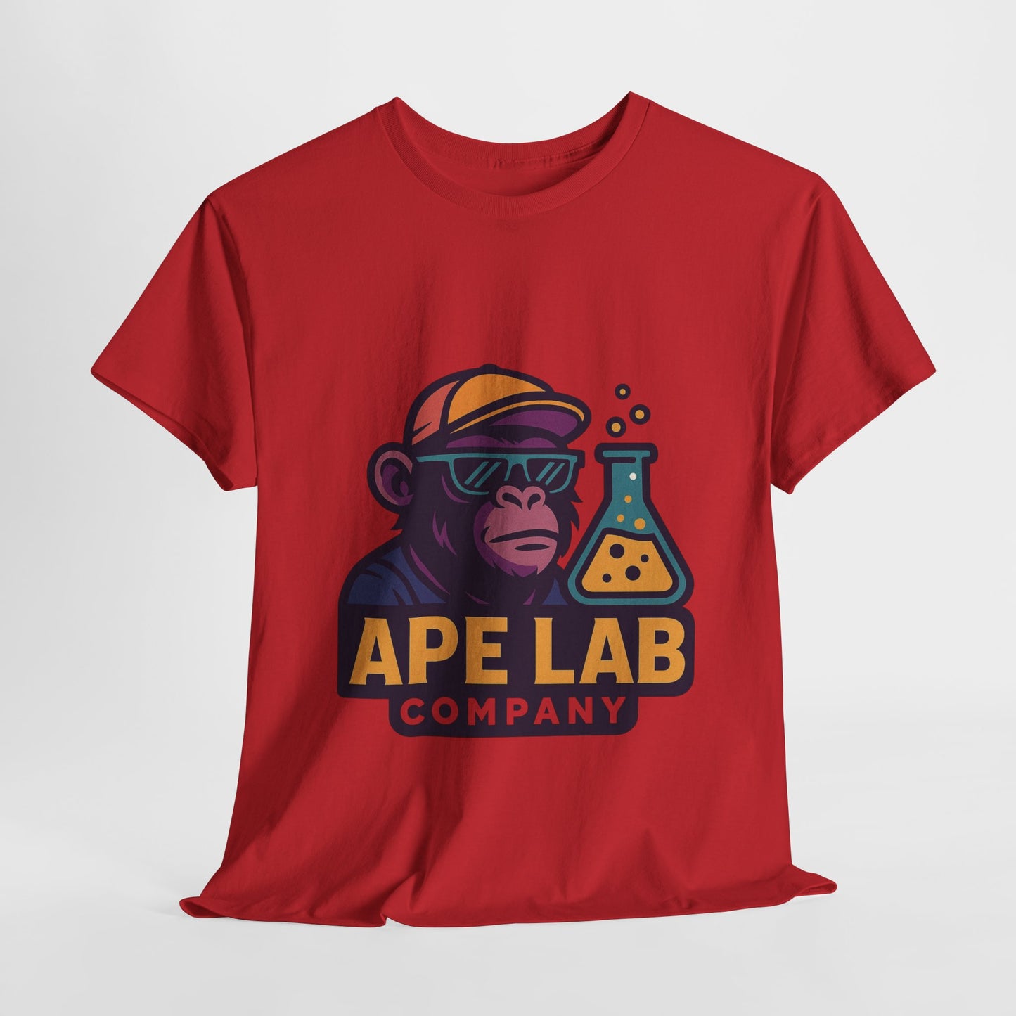 Ape Lab Company Unisex Heavy Cotton Tee - Fun and Stylish Tee for Science Lovers, Perfect for Casual Wear, Gifts, Birthdays, and Parties