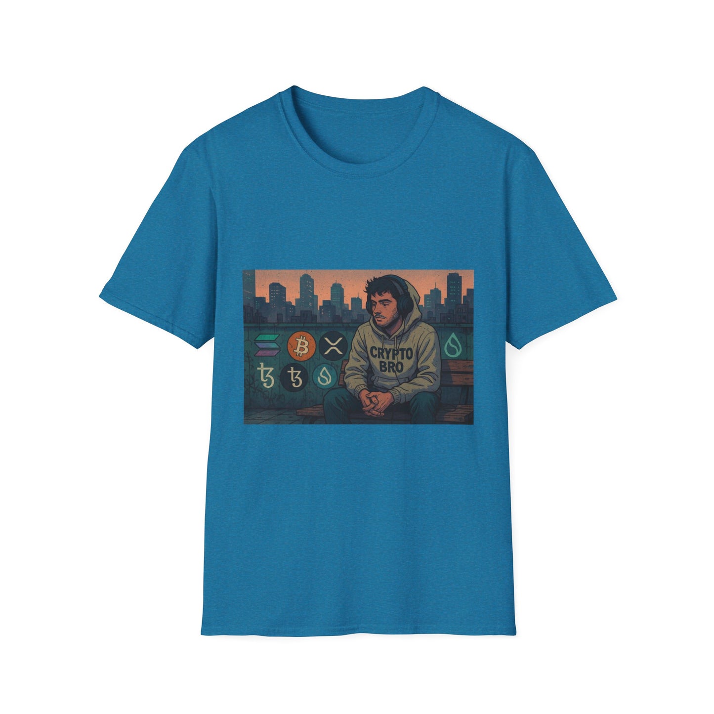 Crypto Vibes Unisex Softstyle T-Shirt | Trendy Graphic Tee for Crypto Enthusiasts, Perfect Gift for Tech Lovers, Casual Wear