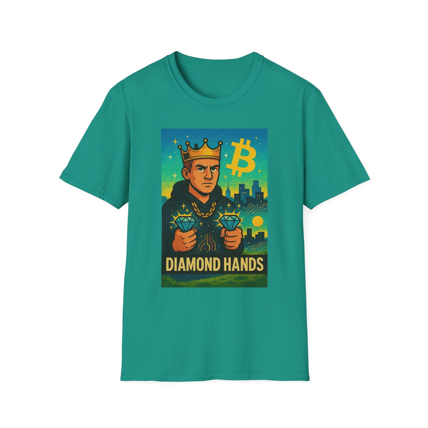 Crypto Enthusiast Unisex T-Shirt - "Diamond Hands" Funny Bitcoin Tee, Gift for Investors, Meme Shirt, Crypto Lover Apparel