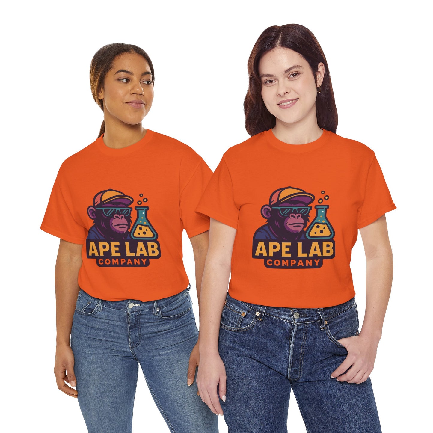 Ape Lab Company Unisex Heavy Cotton Tee - Fun and Stylish Tee for Science Lovers, Perfect for Casual Wear, Gifts, Birthdays, and Parties