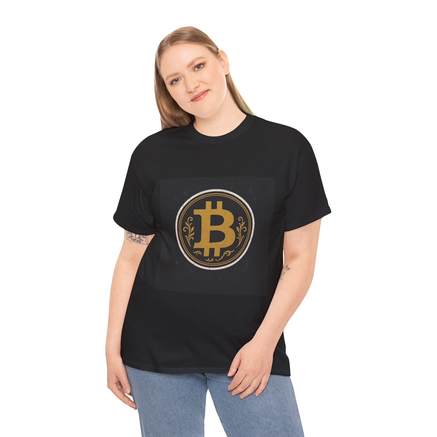 Bitcoin Graphic Tee, Unisex Heavy Cotton T-Shirt, Cryptocurrency Apparel, Bitcoin Lover Gift, Trendy Bitcoin Shirt