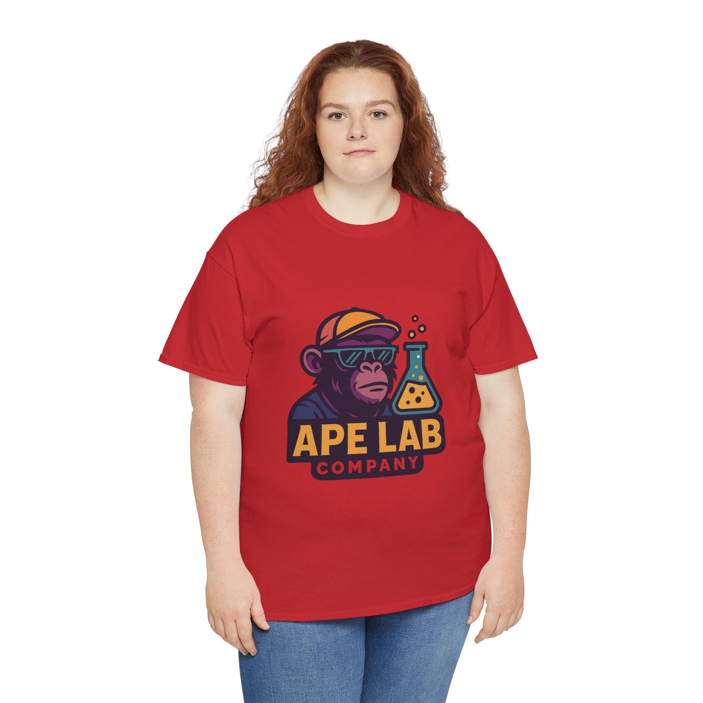 Ape Lab Company Unisex Heavy Cotton Tee - Fun and Stylish Tee for Science Lovers, Perfect for Casual Wear, Gifts, Birthdays, and Parties