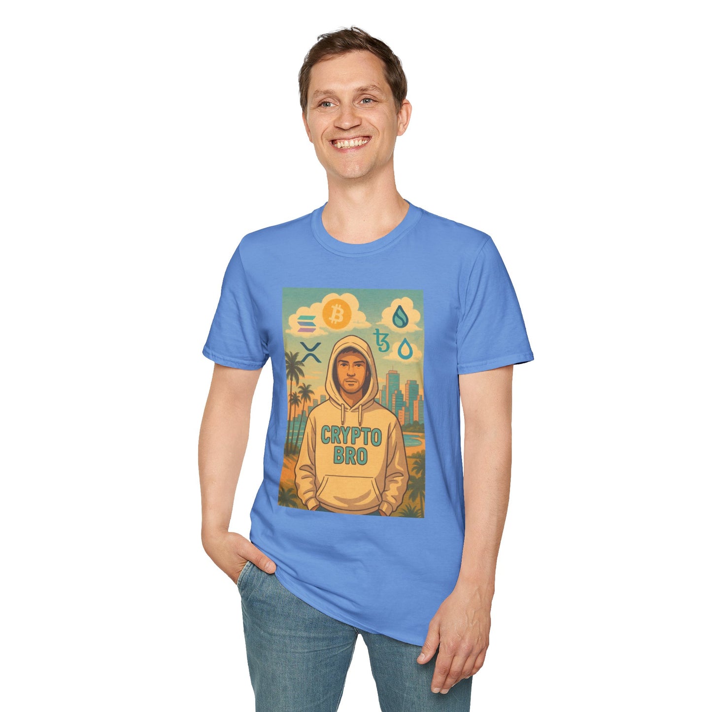 Crypto Bro Miami Unisex Softstyle T-Shirt
