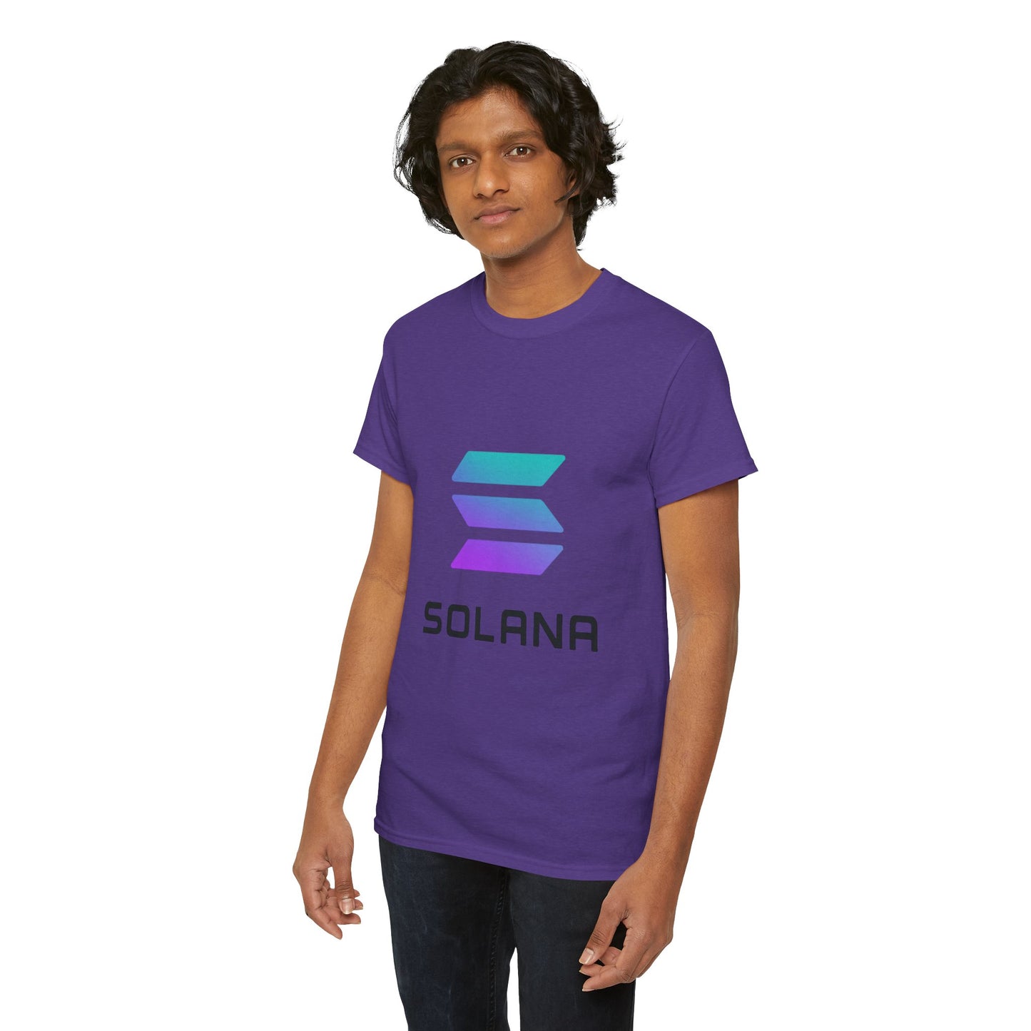 Solana Unisex Heavy Cotton Tee, Crypto Apparel, Gamer Shirt, Tech Enthusiast Wear, Unique Gift for Blockchain Lovers, Trending Fashion