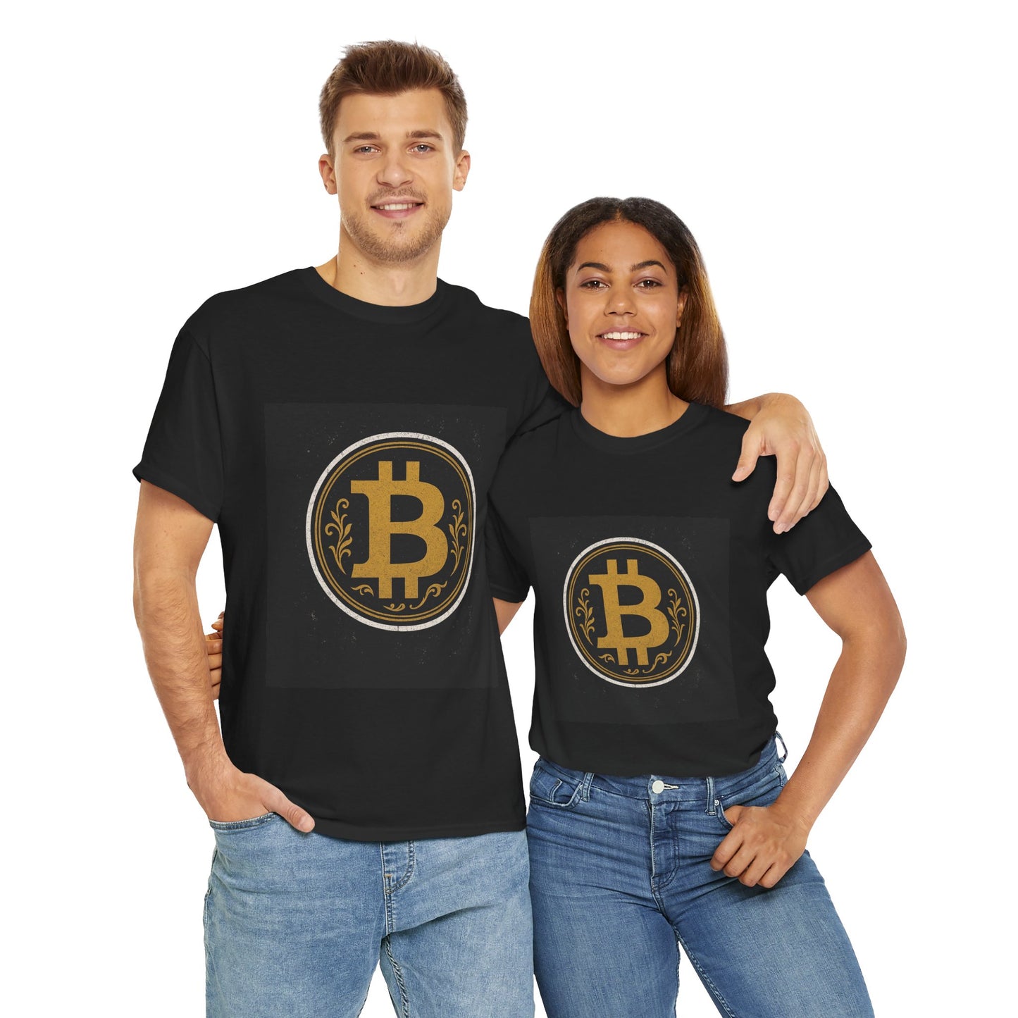 Bitcoin Graphic Tee, Unisex Heavy Cotton T-Shirt, Cryptocurrency Apparel, Bitcoin Lover Gift, Trendy Bitcoin Shirt