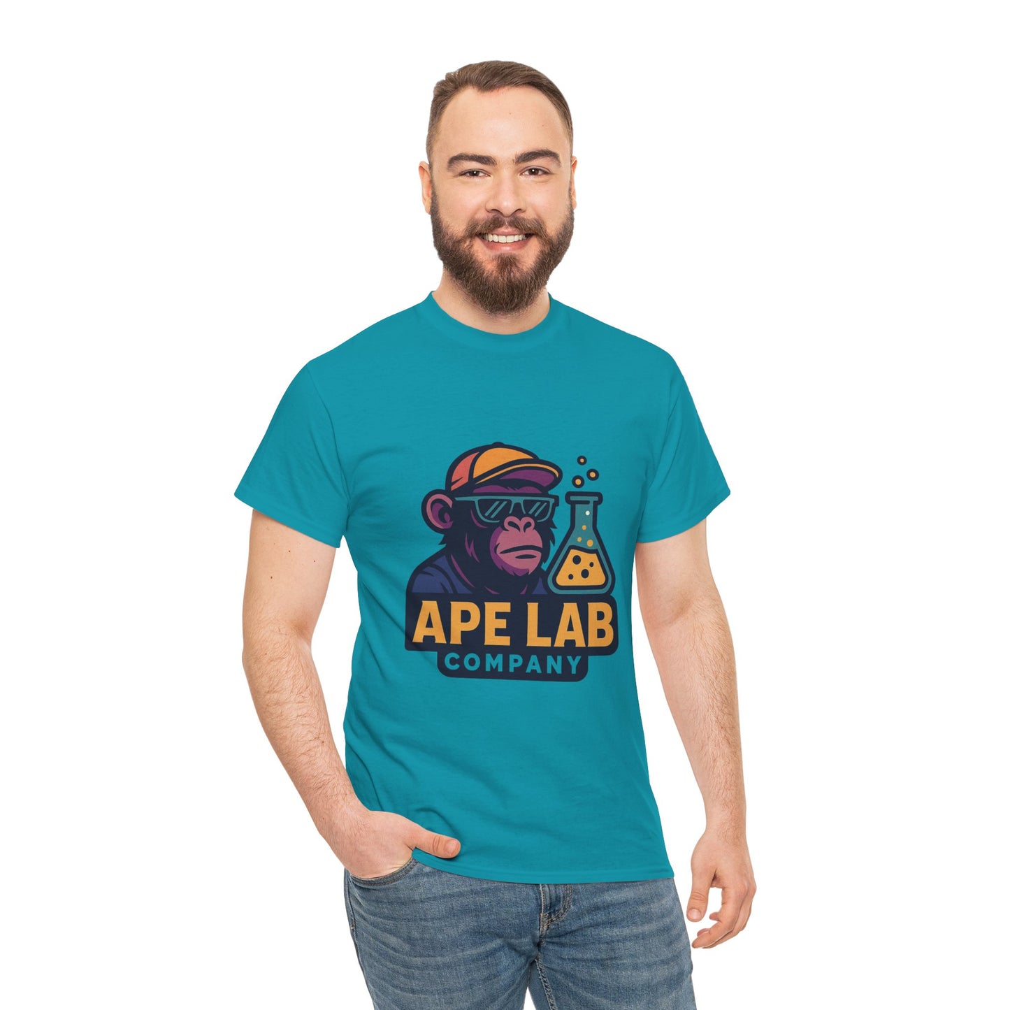 Ape Lab Company Unisex Heavy Cotton Tee - Fun and Stylish Tee for Science Lovers, Perfect for Casual Wear, Gifts, Birthdays, and Parties