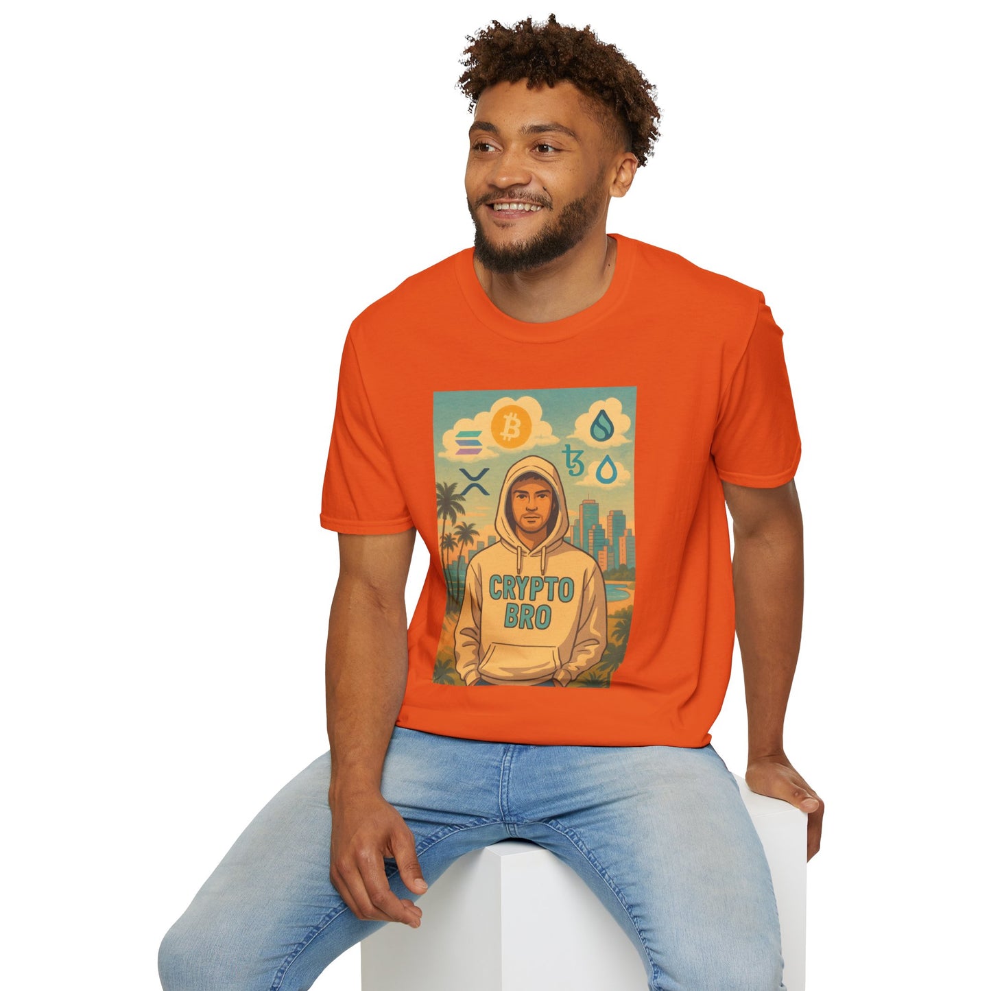 Crypto Bro Miami Unisex Softstyle T-Shirt