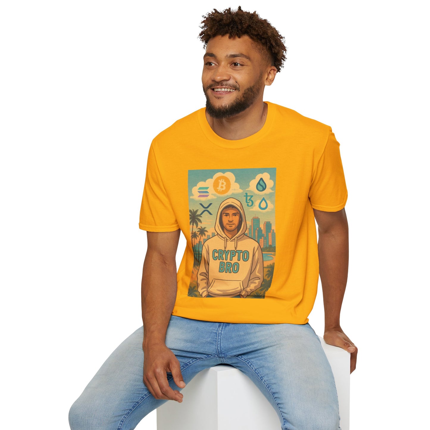 Crypto Bro Miami Unisex Softstyle T-Shirt