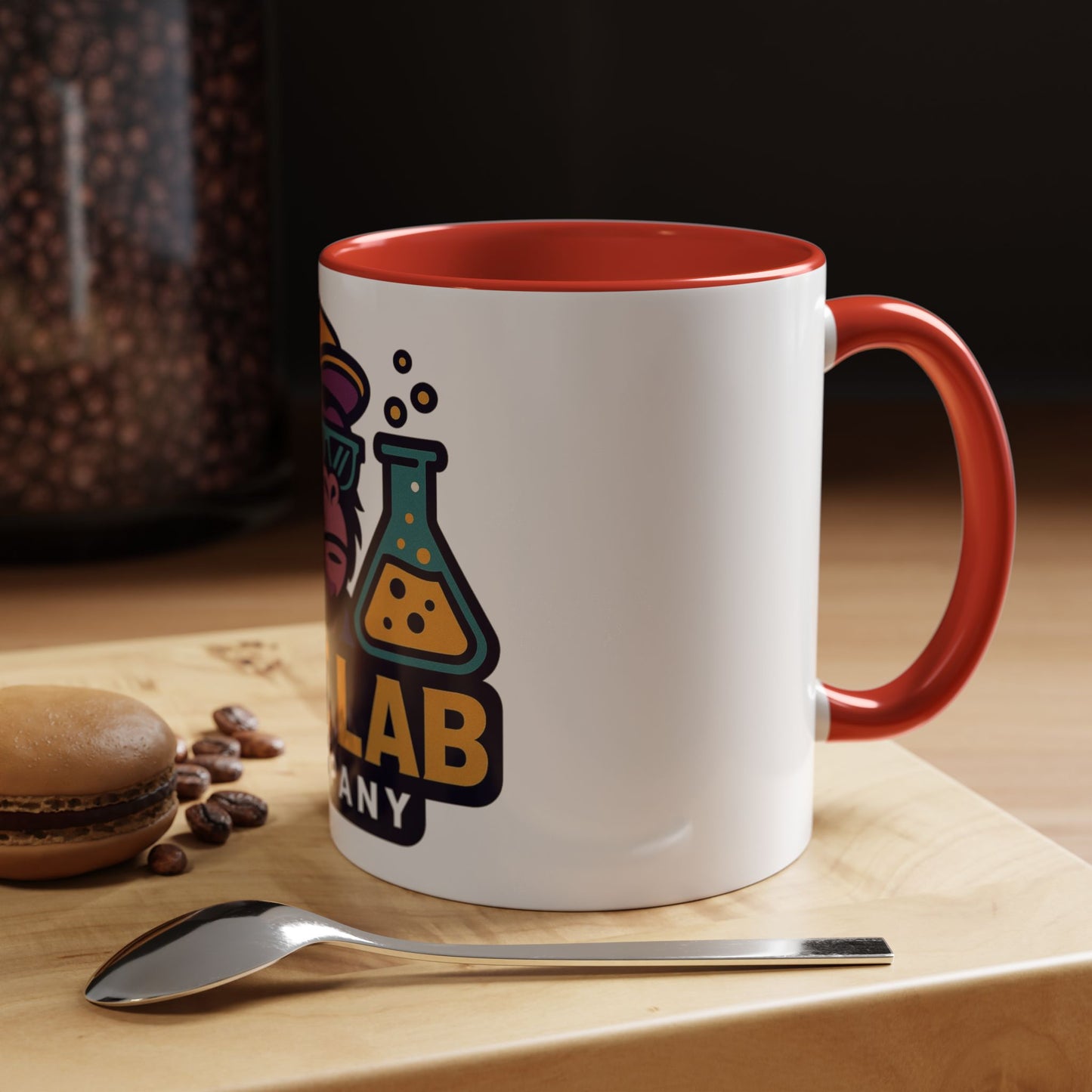 Ape Lab Accent Coffee Mug, Unique Gift, Scientist Drinkware, Birthday, Instant Collection, Office Decor, Customizable Design