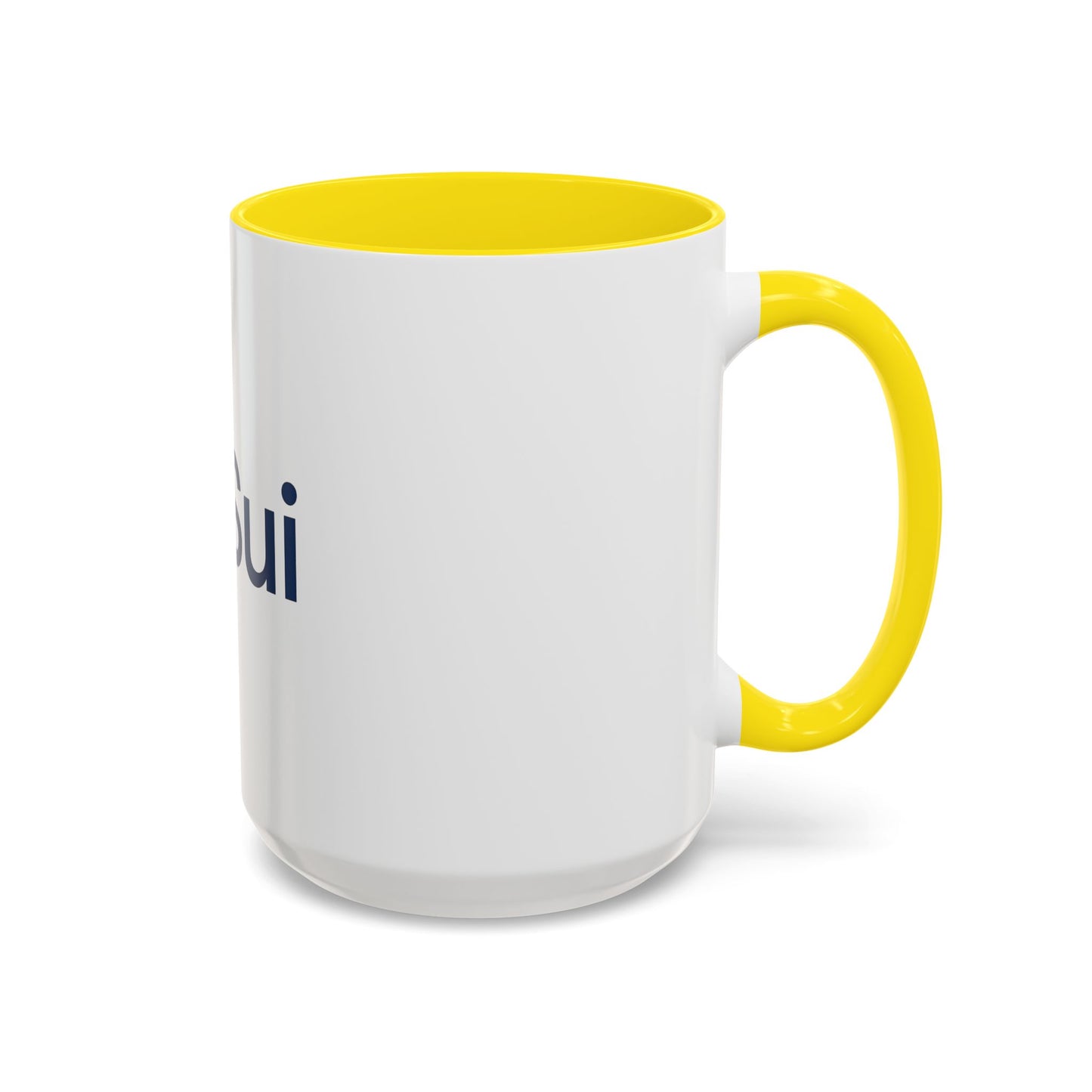 SUI Stylish Accent Coffee Mug - Unique Sui Logo Design, Perfect Gift for Coffee Lovers, Home, Office, or as a Fun Collectible