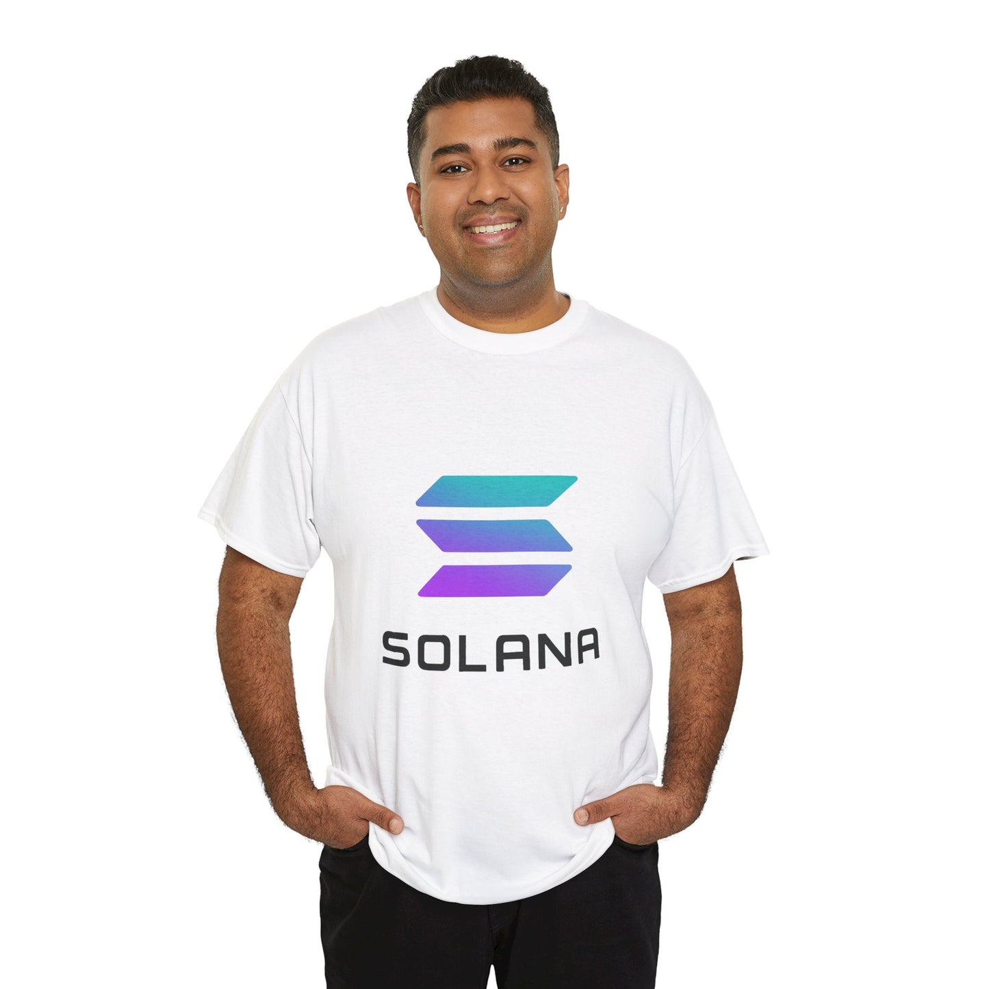 Solana Unisex Heavy Cotton Tee, Crypto Apparel, Gamer Shirt, Tech Enthusiast Wear, Unique Gift for Blockchain Lovers, Trending Fashion
