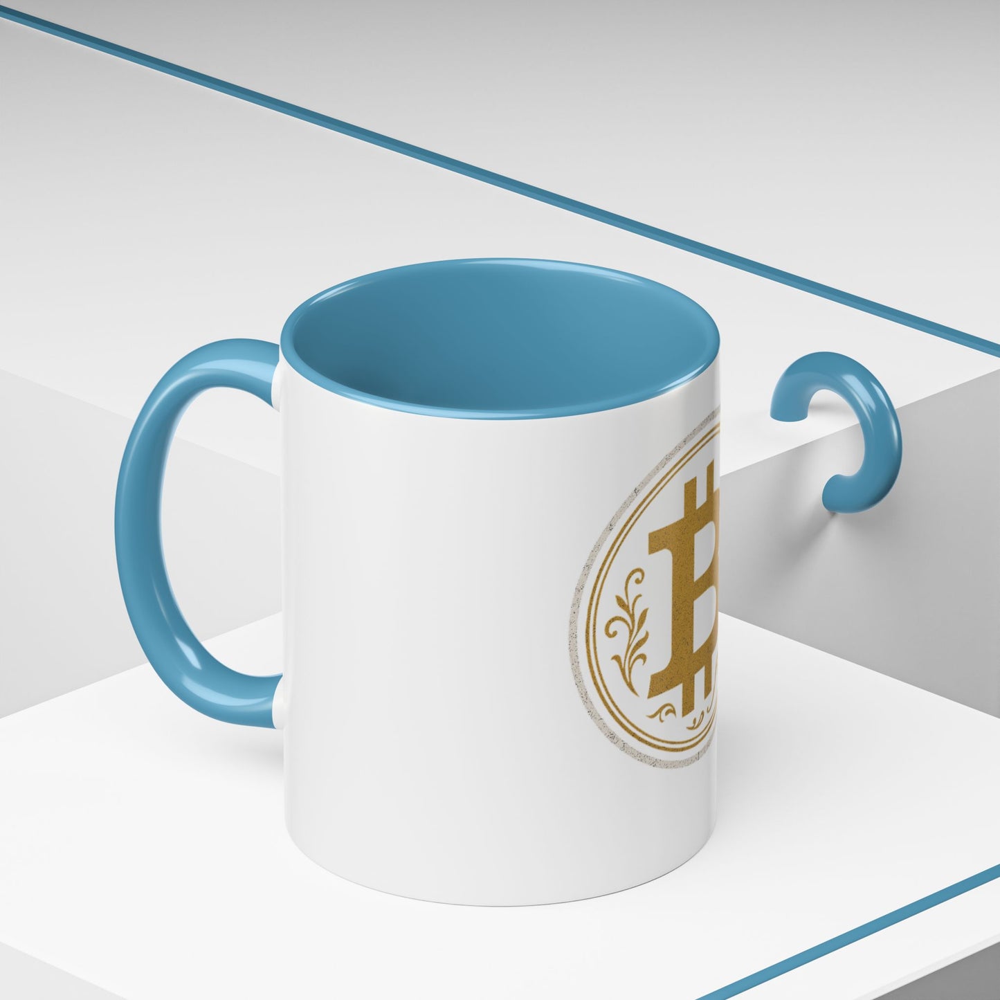 Bitcoin Accent Coffee Mug, Cryptocurrency Gift, Office Mug, Personalized Coffee Cup, Digital Currency Lover