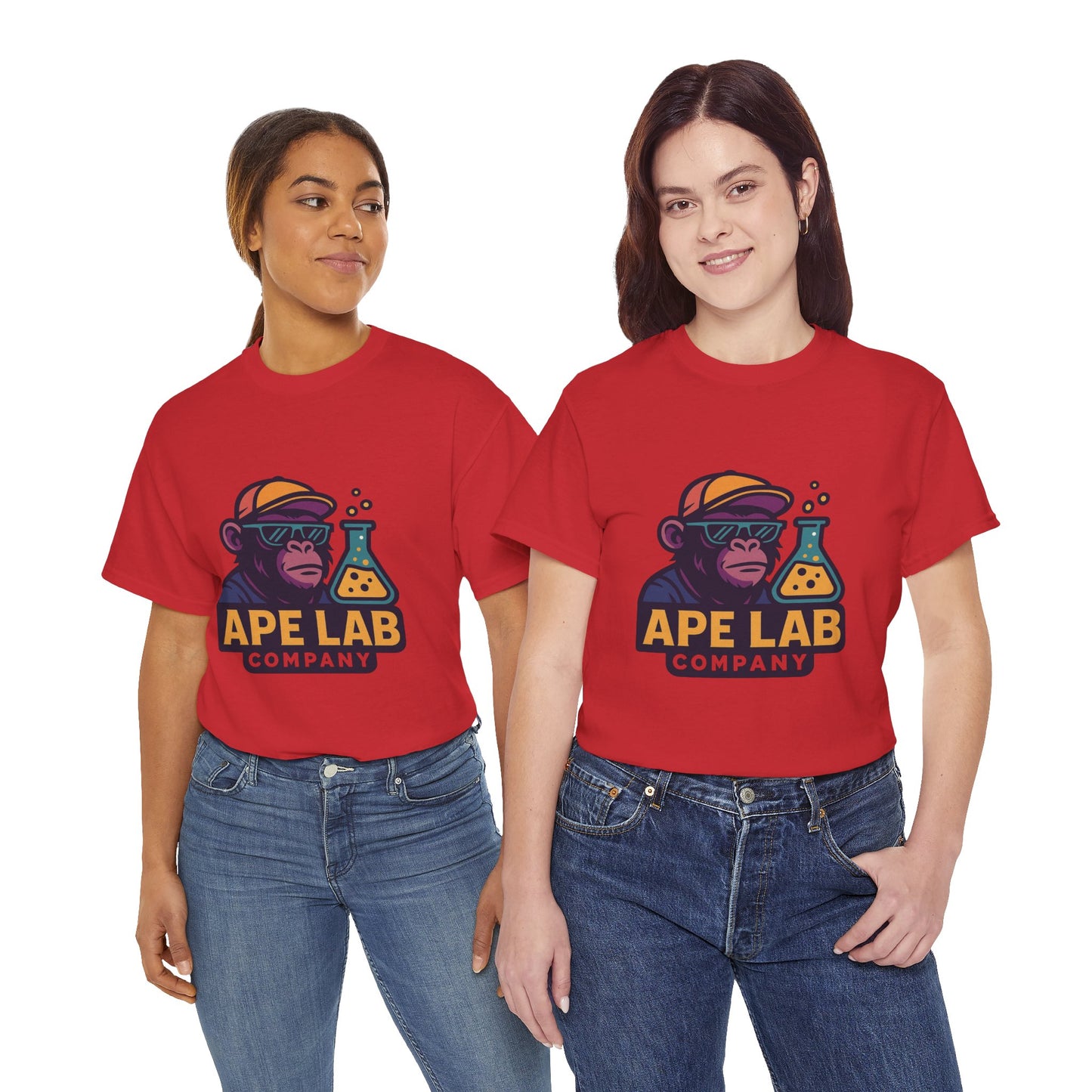 Ape Lab Company Unisex Heavy Cotton Tee - Fun and Stylish Tee for Science Lovers, Perfect for Casual Wear, Gifts, Birthdays, and Parties