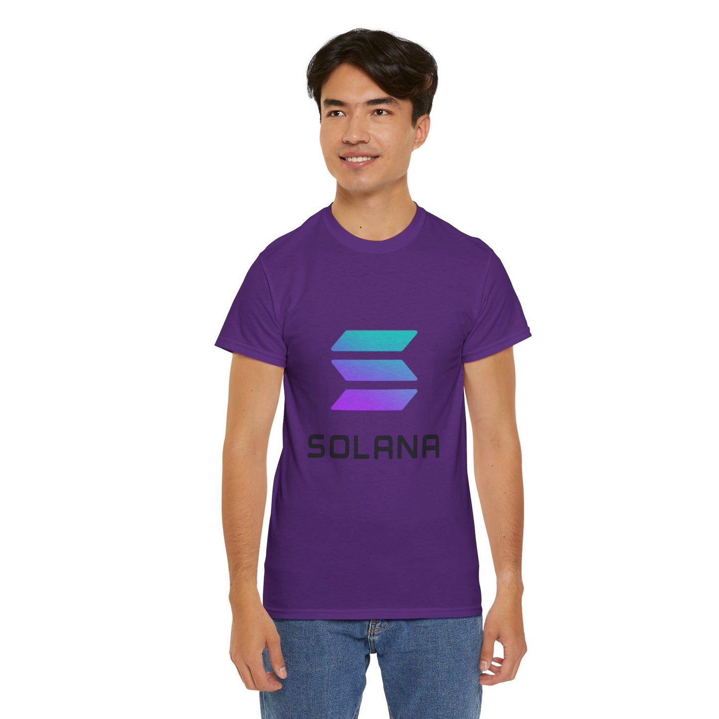 Solana Unisex Heavy Cotton Tee, Crypto Apparel, Gamer Shirt, Tech Enthusiast Wear, Unique Gift for Blockchain Lovers, Trending Fashion