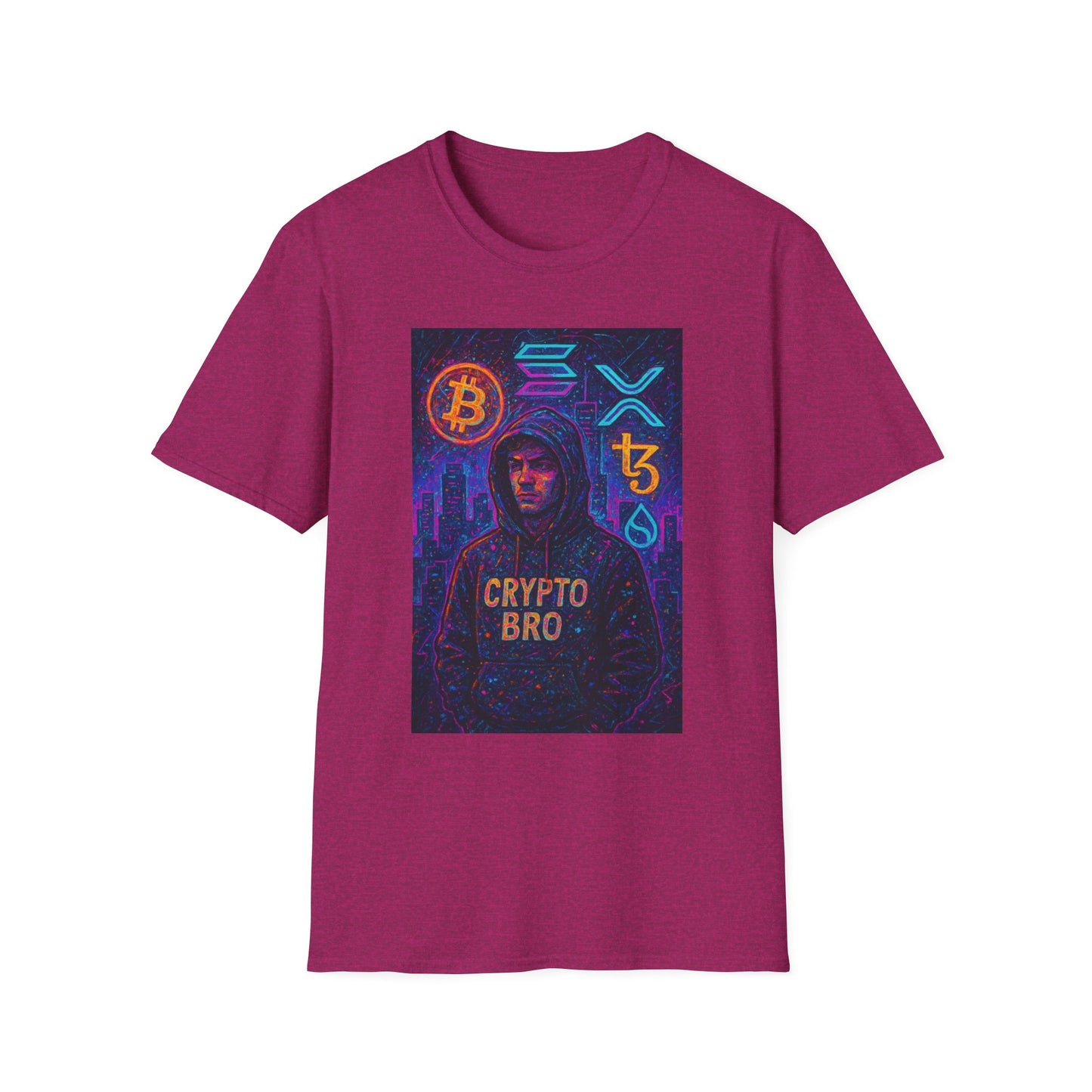 Crypto Bro Unisex Softstyle T-Shirt, Cryptocurrency Apparel, Blockchain Fashion, Gamer T-Shirt, Tech Enthusiast Gift