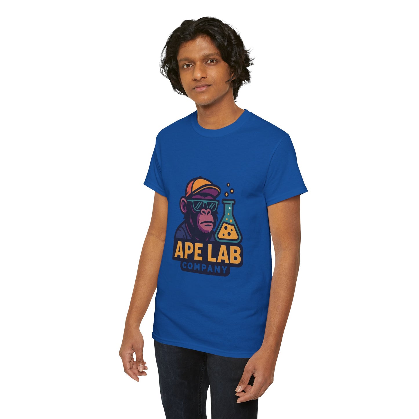 Ape Lab Company Unisex Heavy Cotton Tee - Fun and Stylish Tee for Science Lovers, Perfect for Casual Wear, Gifts, Birthdays, and Parties