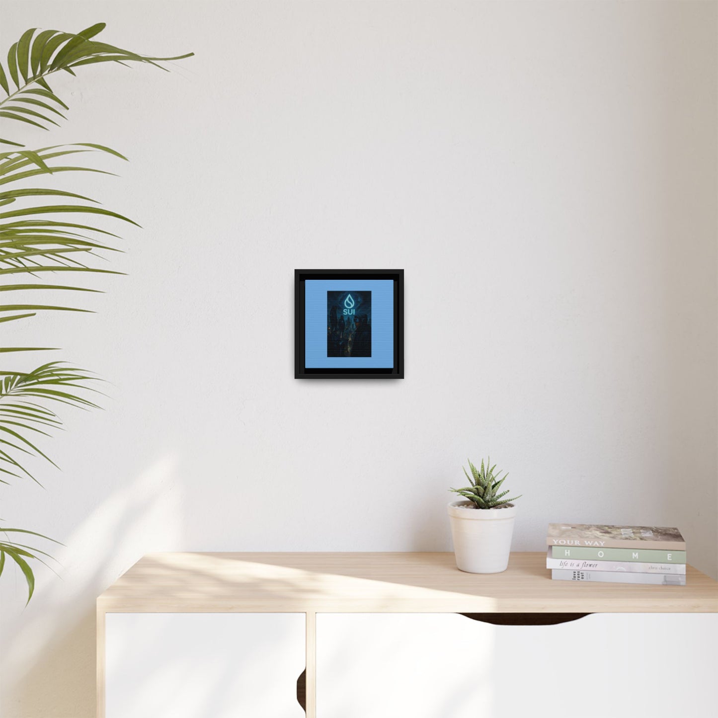 SUI Framed Canvas Art Print, Urban Art, Modern Wall Decor, Unique Gift for Art Lovers, Home or Office Decoration, SUI Design