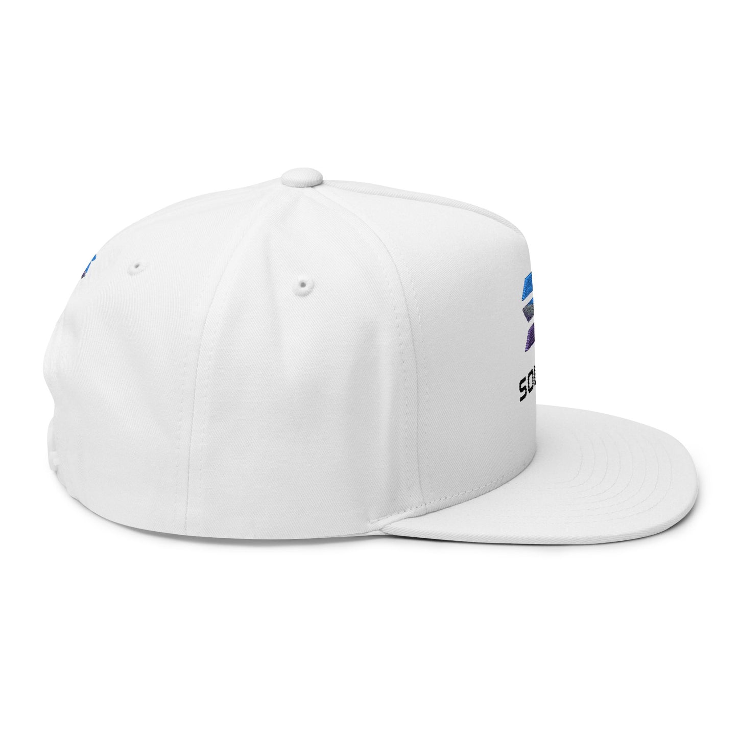 Solana Stylish Flat Bill Cap with Embroidery for Trendsetters, Unique Gift, Streetwear Accessory, Fashion Statement, Cool Headwear