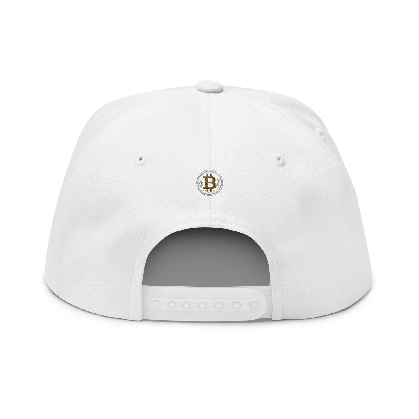 Bitcoin Embroidered Flat Bill Cap
