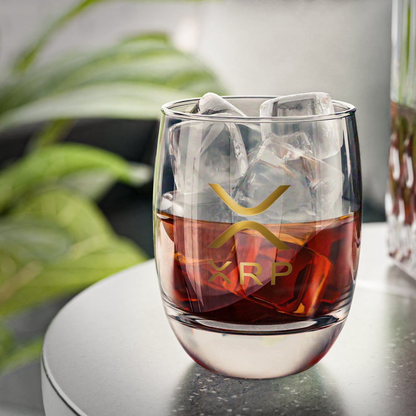 Elegant XRP Whiskey Glass - Perfect Gift for Distilled Spirit Enthusiasts, Barware, Home Decor, Personalized Glass