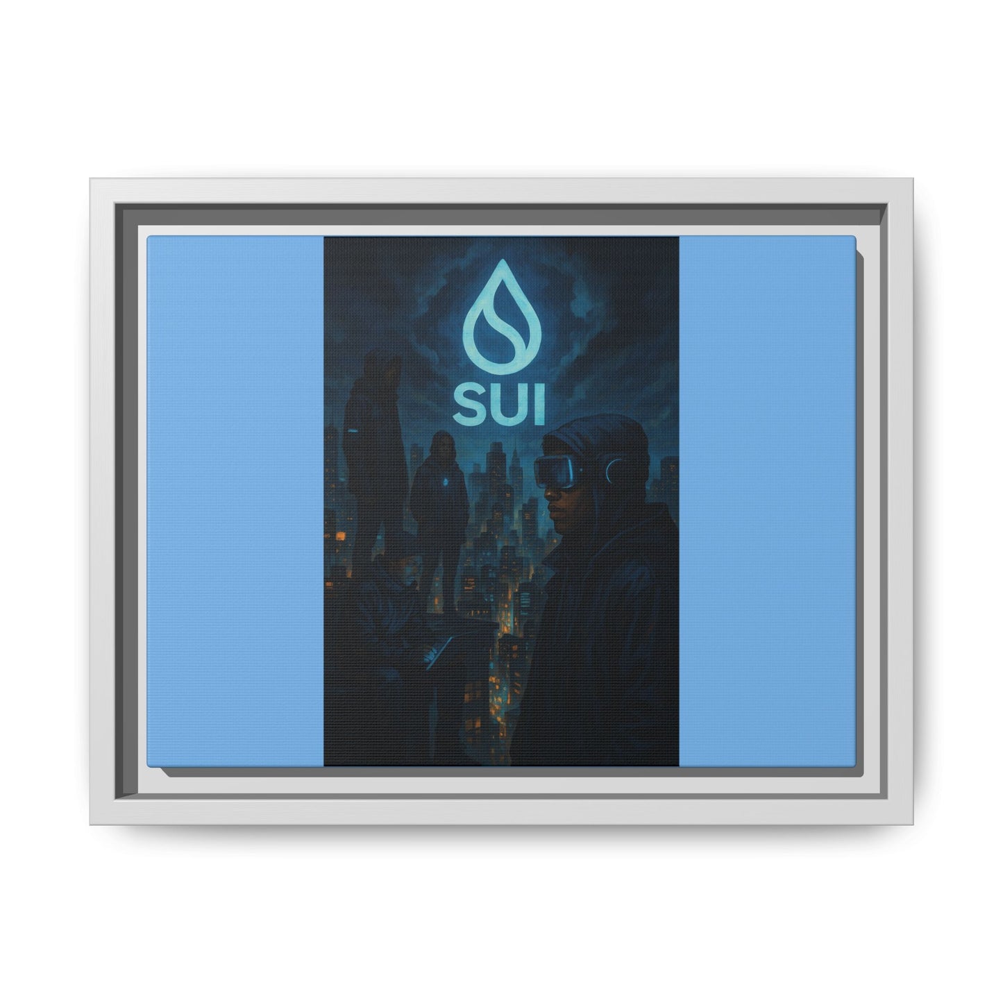 SUI Framed Canvas Art Print, Urban Art, Modern Wall Decor, Unique Gift for Art Lovers, Home or Office Decoration, SUI Design