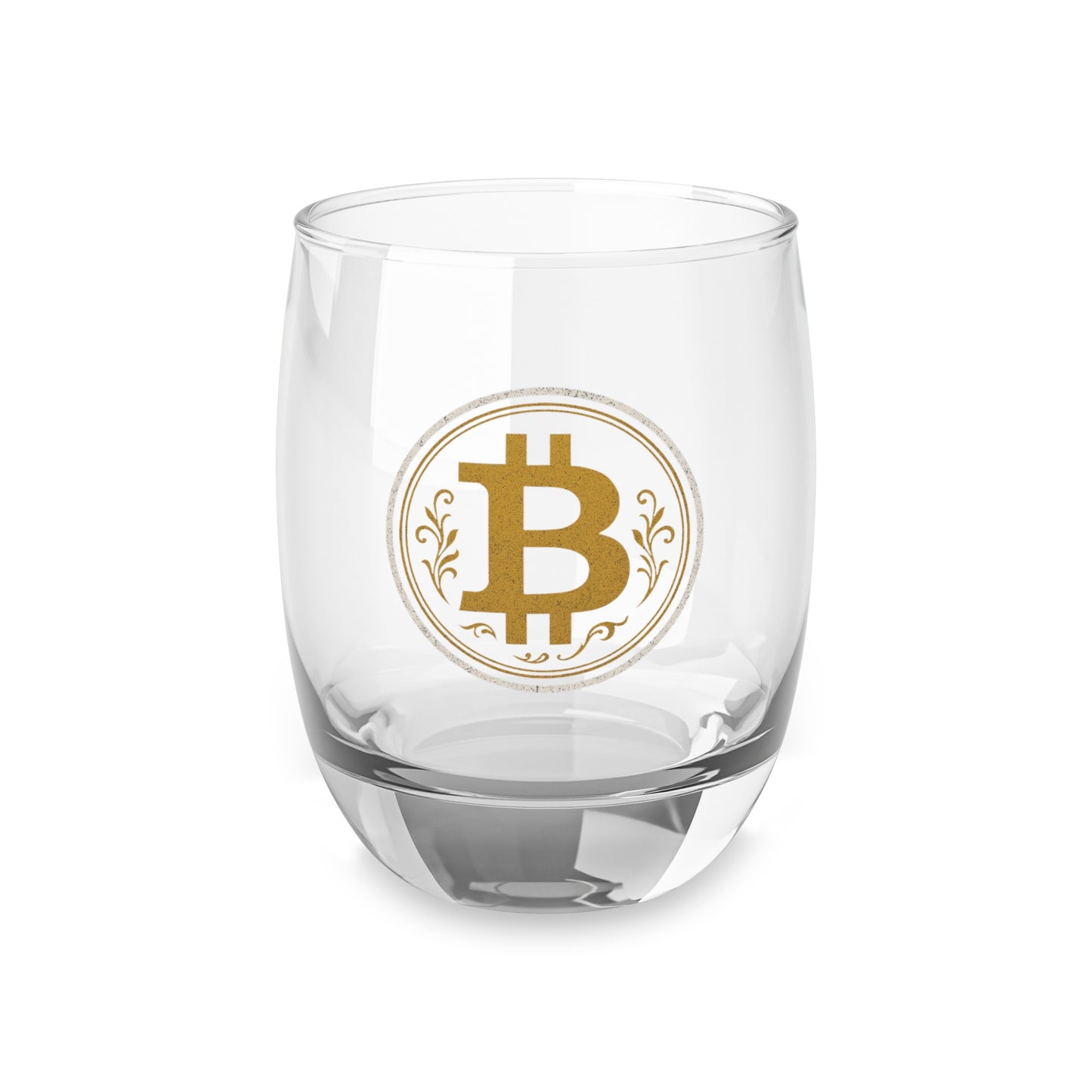 Bitcoin Whiskey Glass, Personalized Drinkware, Unique Gift for Whiskey Lovers, Barware, Elegant Glassware for Gifting