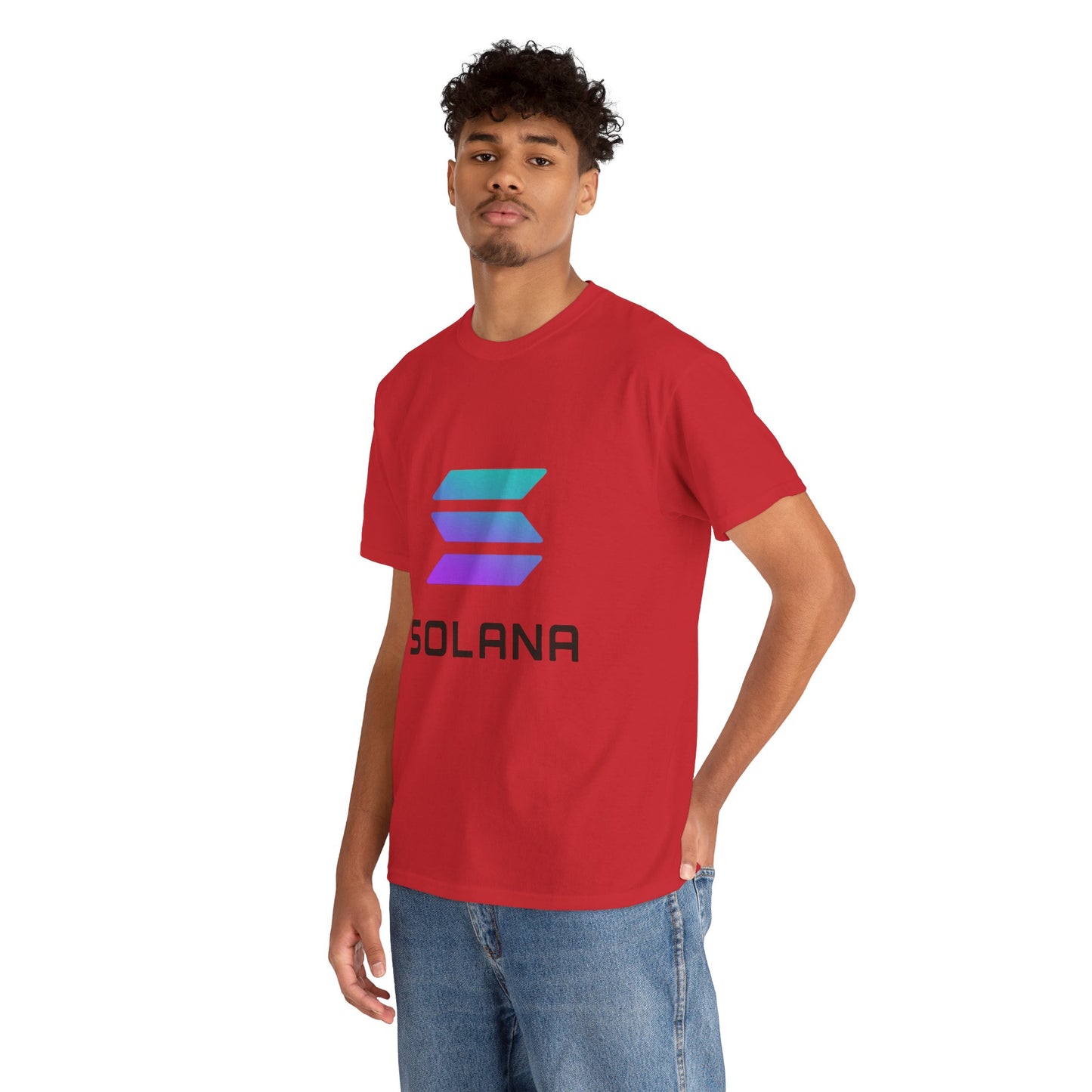 Solana Unisex Heavy Cotton Tee, Crypto Apparel, Gamer Shirt, Tech Enthusiast Wear, Unique Gift for Blockchain Lovers, Trending Fashion