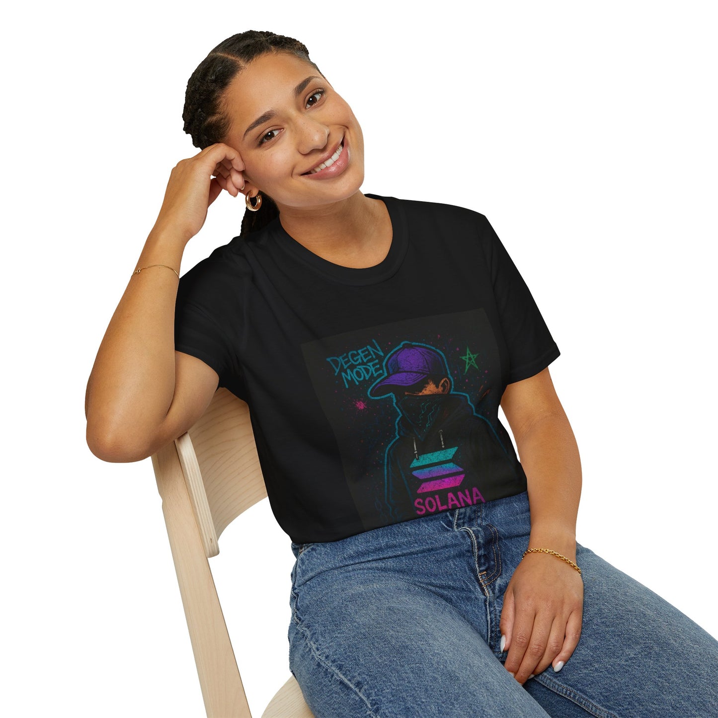 Degen Mode Graphic T-Shirt, Unisex Streetwear Tee, Cool Casual Outfit, Crypto Enthusiast Gift, NFT Fashion Top