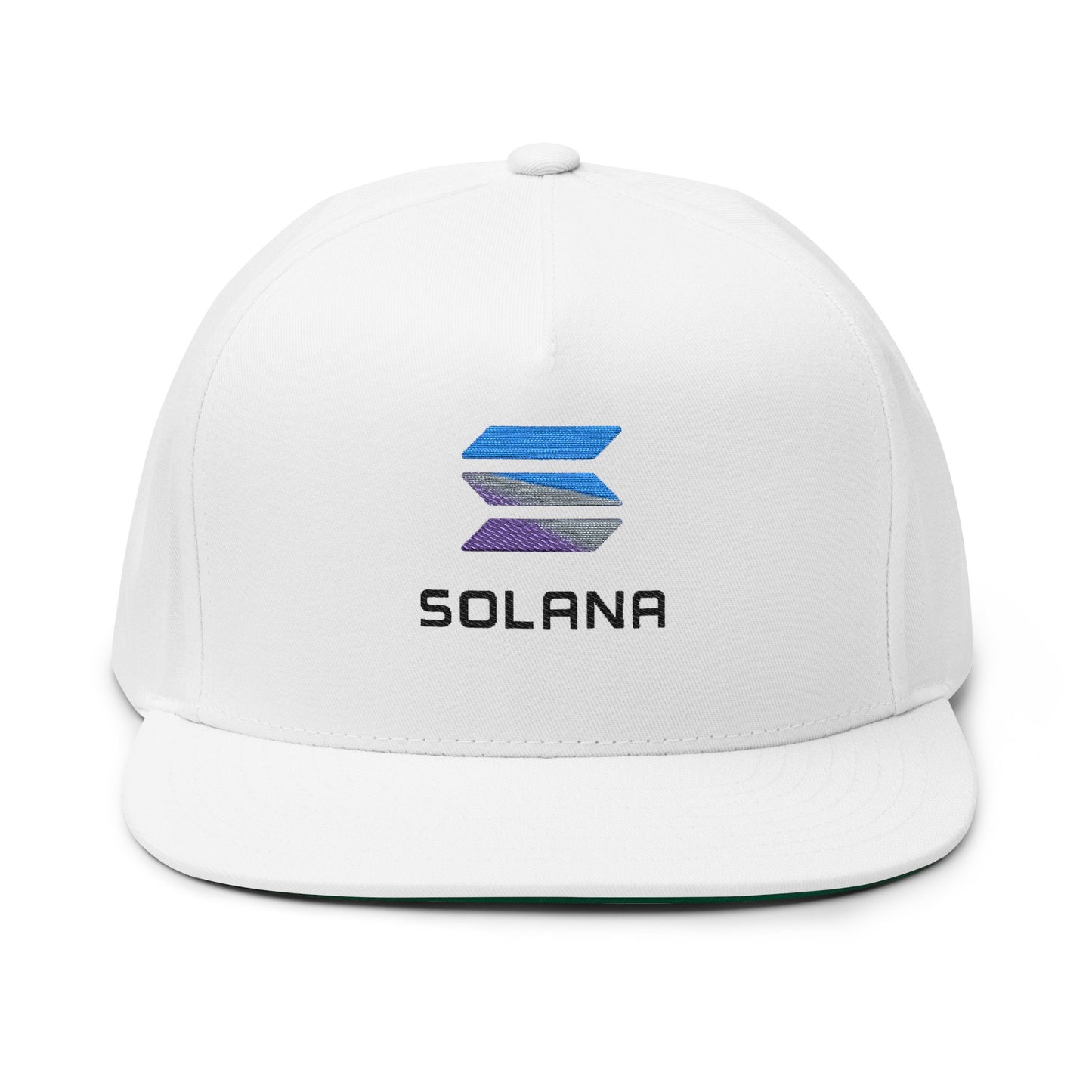 Solana Stylish Flat Bill Cap with Embroidery for Trendsetters, Unique Gift, Streetwear Accessory, Fashion Statement, Cool Headwear