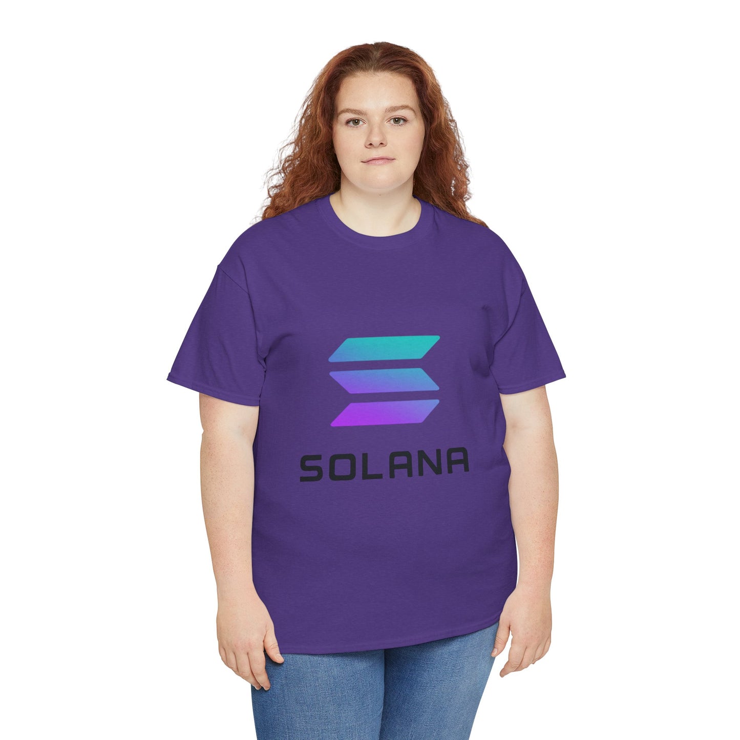 Solana Unisex Heavy Cotton Tee, Crypto Apparel, Gamer Shirt, Tech Enthusiast Wear, Unique Gift for Blockchain Lovers, Trending Fashion