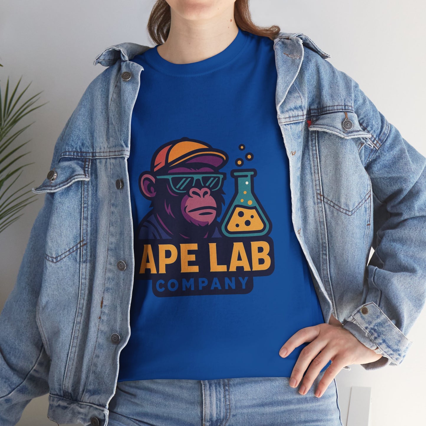 Ape Lab Company Unisex Heavy Cotton Tee - Fun and Stylish Tee for Science Lovers, Perfect for Casual Wear, Gifts, Birthdays, and Parties
