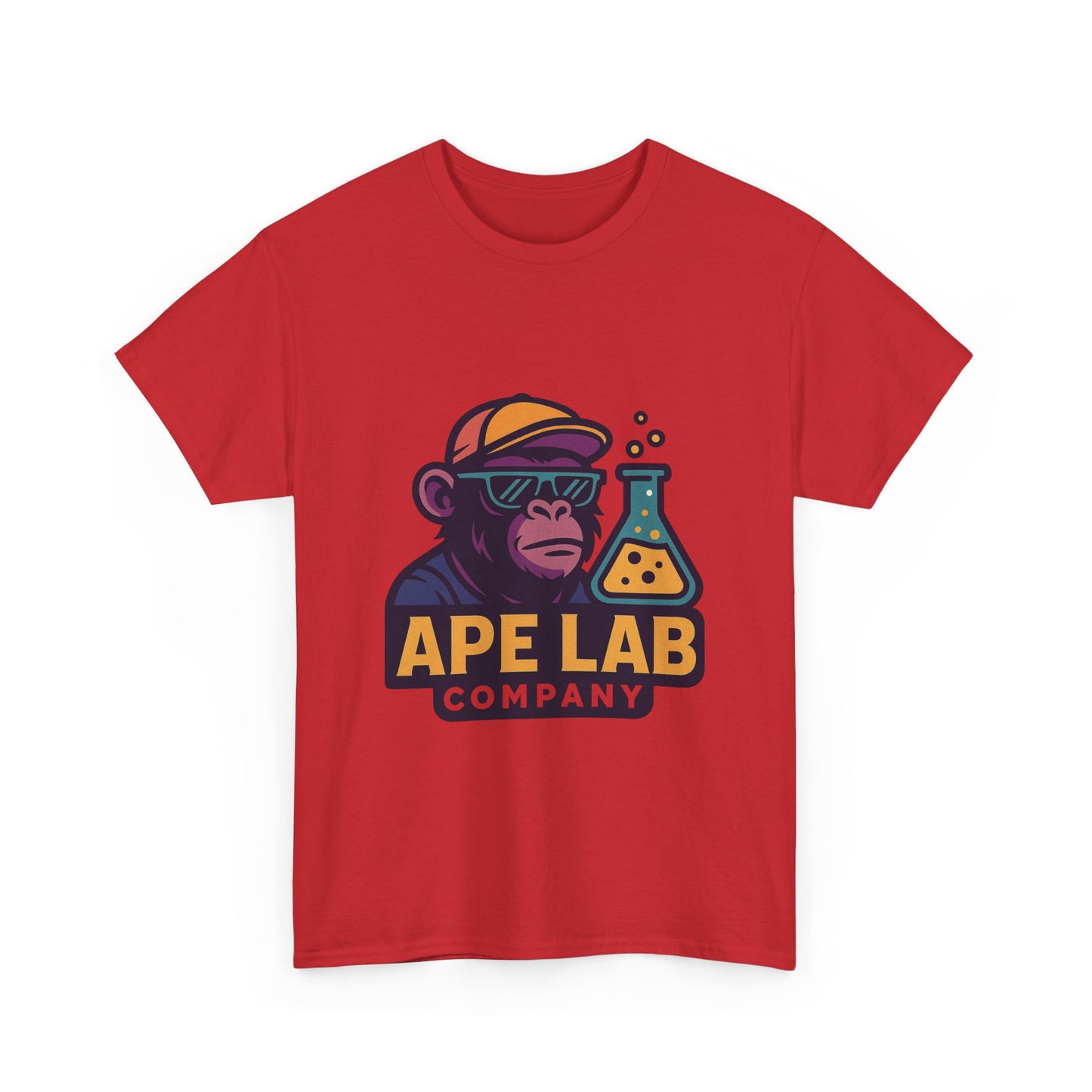 Ape Lab Company Unisex Heavy Cotton Tee - Fun and Stylish Tee for Science Lovers, Perfect for Casual Wear, Gifts, Birthdays, and Parties