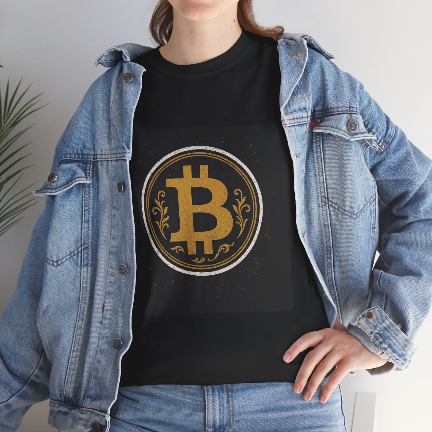 Bitcoin Graphic Tee, Unisex Heavy Cotton T-Shirt, Cryptocurrency Apparel, Bitcoin Lover Gift, Trendy Bitcoin Shirt