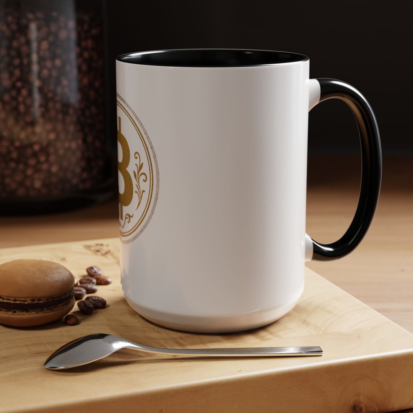 Bitcoin Accent Coffee Mug, Cryptocurrency Gift, Office Mug, Personalized Coffee Cup, Digital Currency Lover