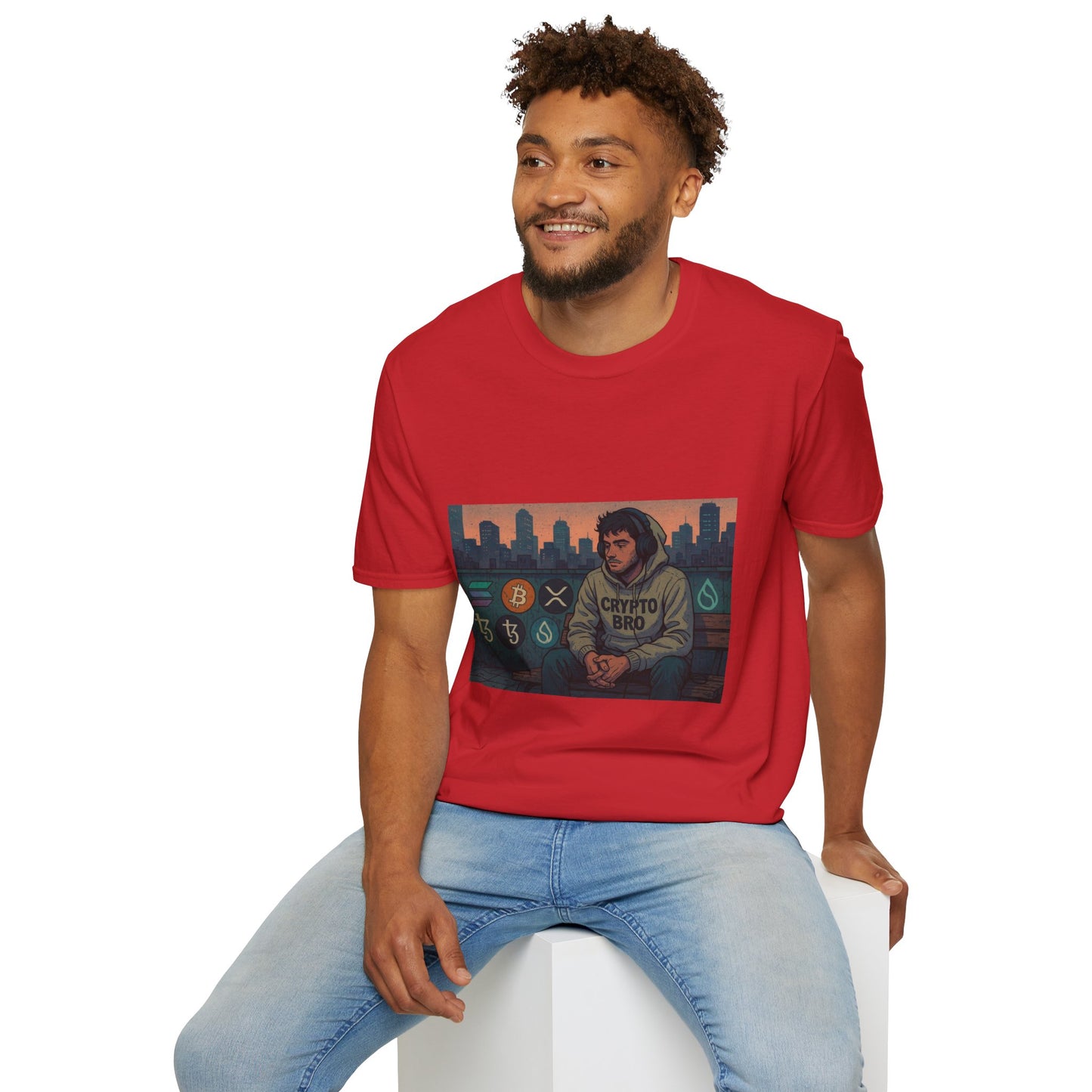 Crypto Vibes Unisex Softstyle T-Shirt | Trendy Graphic Tee for Crypto Enthusiasts, Perfect Gift for Tech Lovers, Casual Wear