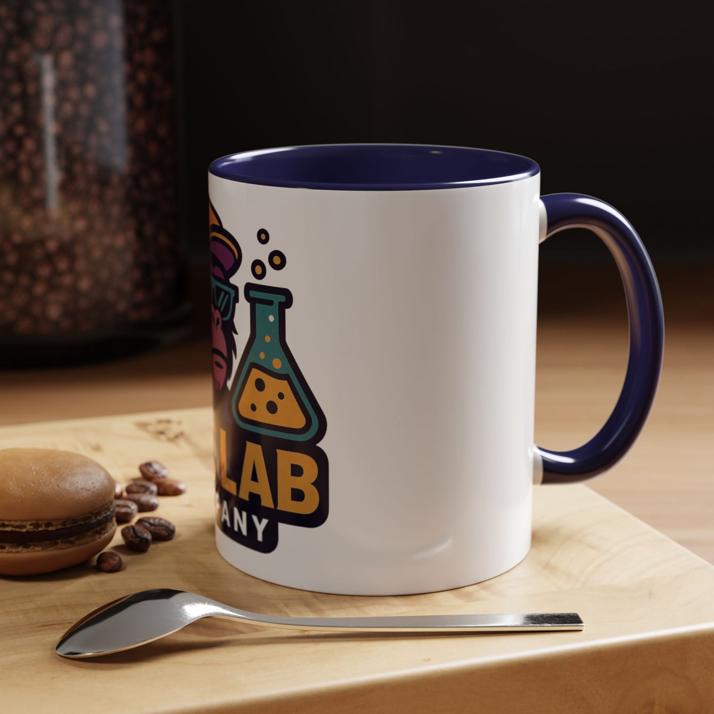 Ape Lab Accent Coffee Mug, Unique Gift, Scientist Drinkware, Birthday, Instant Collection, Office Decor, Customizable Design