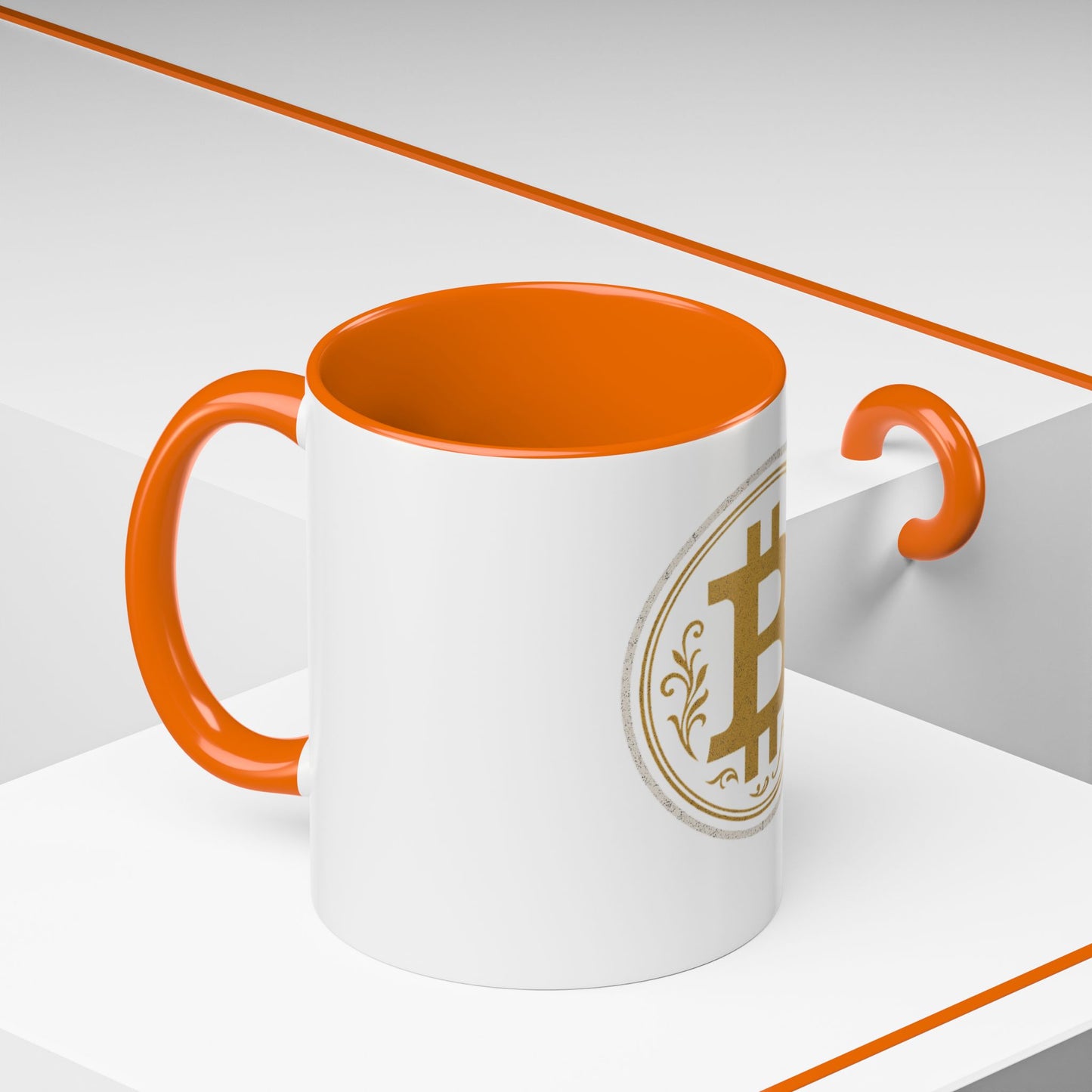 Bitcoin Accent Coffee Mug, Cryptocurrency Gift, Office Mug, Personalized Coffee Cup, Digital Currency Lover