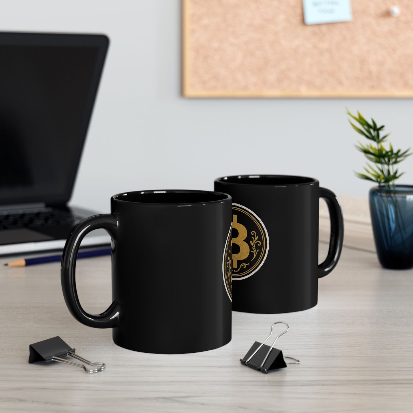 Bitcoin Black Mug - Perfect Gift for Crypto Enthusiasts, Coffee Lovers, Unique Promotional Item, Collector's Mug, Blockchain Lover's Cup