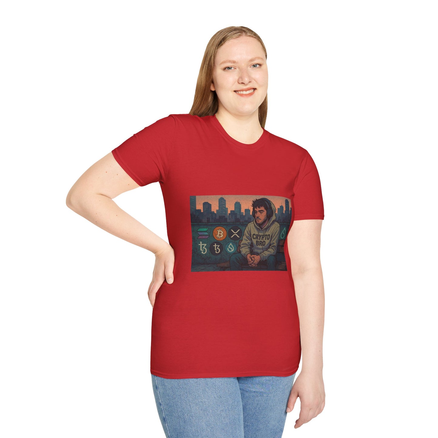 Crypto Vibes Unisex Softstyle T-Shirt | Trendy Graphic Tee for Crypto Enthusiasts, Perfect Gift for Tech Lovers, Casual Wear