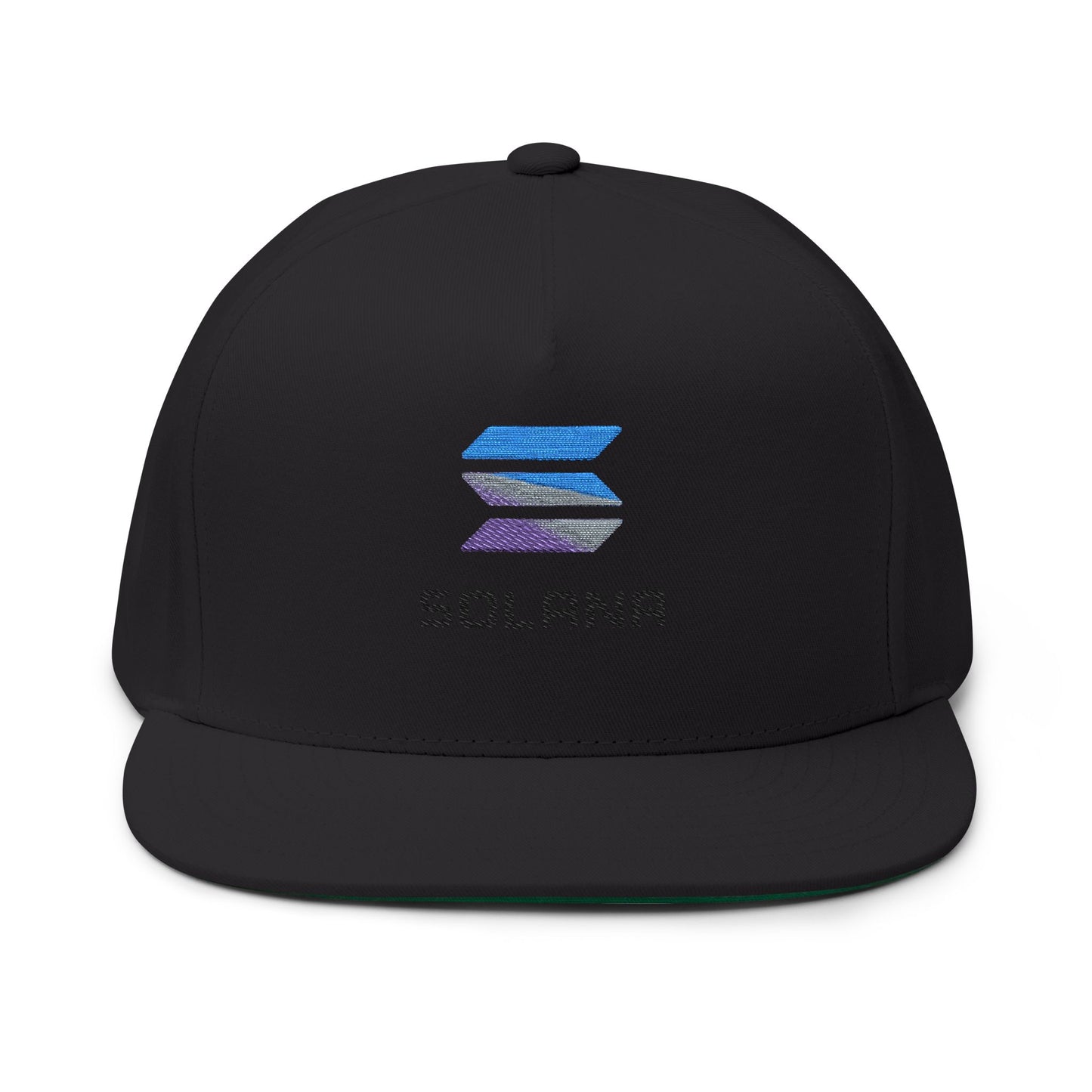 Solana Stylish Flat Bill Cap with Embroidery for Trendsetters, Unique Gift, Streetwear Accessory, Fashion Statement, Cool Headwear