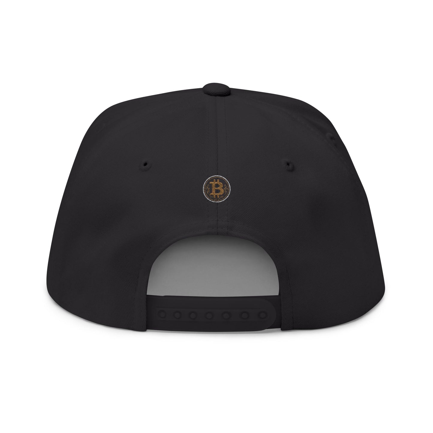 Bitcoin Embroidered Flat Bill Cap