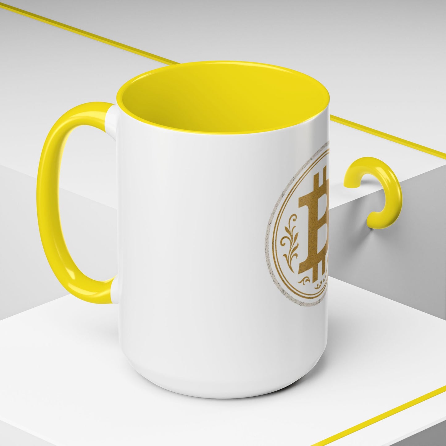 Bitcoin Accent Coffee Mug, Cryptocurrency Gift, Office Mug, Personalized Coffee Cup, Digital Currency Lover