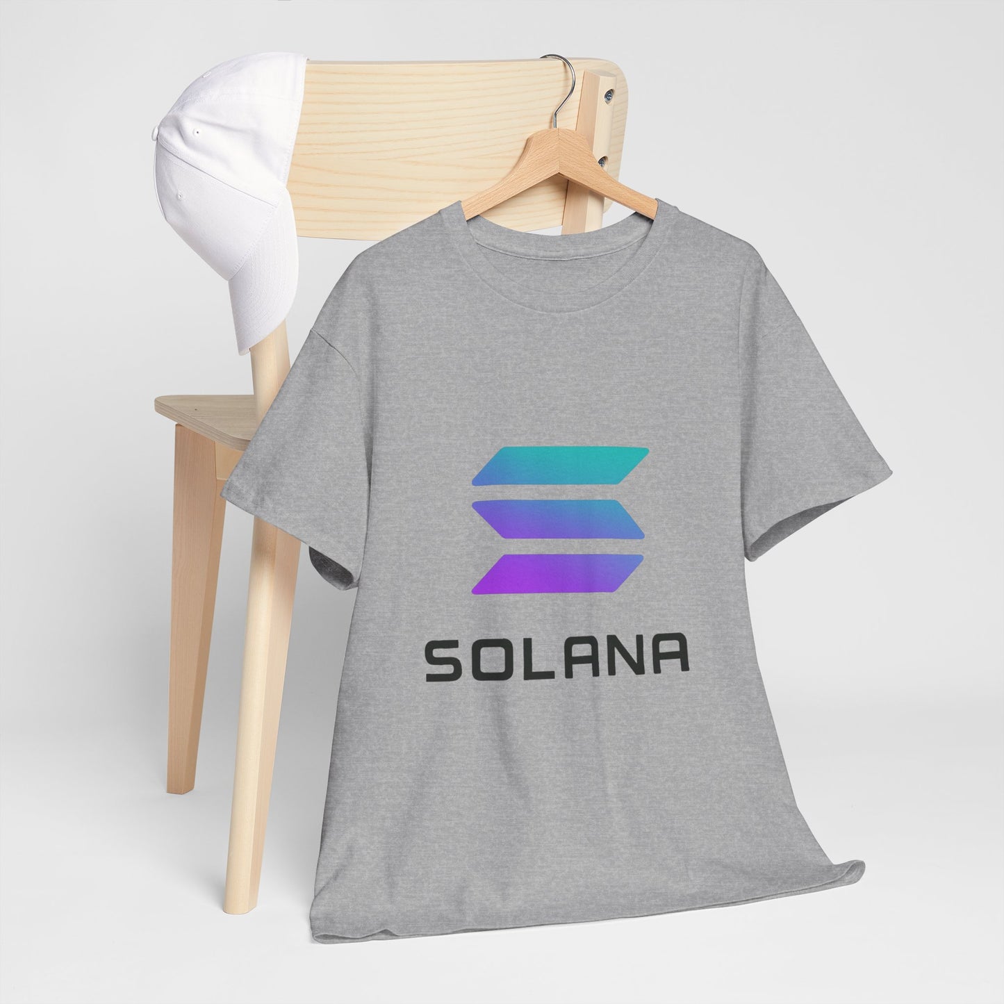 Solana Unisex Heavy Cotton Tee, Crypto Apparel, Gamer Shirt, Tech Enthusiast Wear, Unique Gift for Blockchain Lovers, Trending Fashion