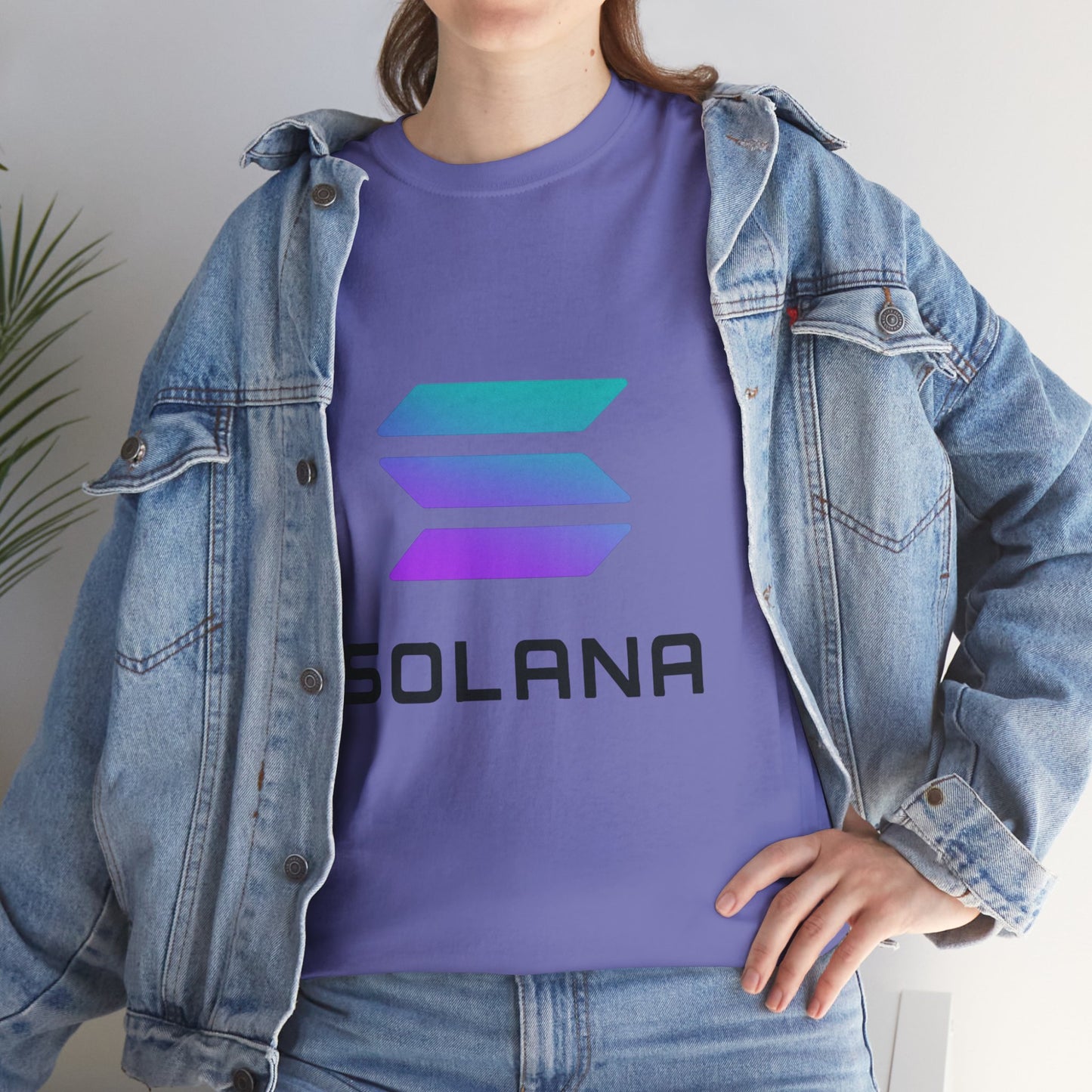 Solana Unisex Heavy Cotton Tee, Crypto Apparel, Gamer Shirt, Tech Enthusiast Wear, Unique Gift for Blockchain Lovers, Trending Fashion