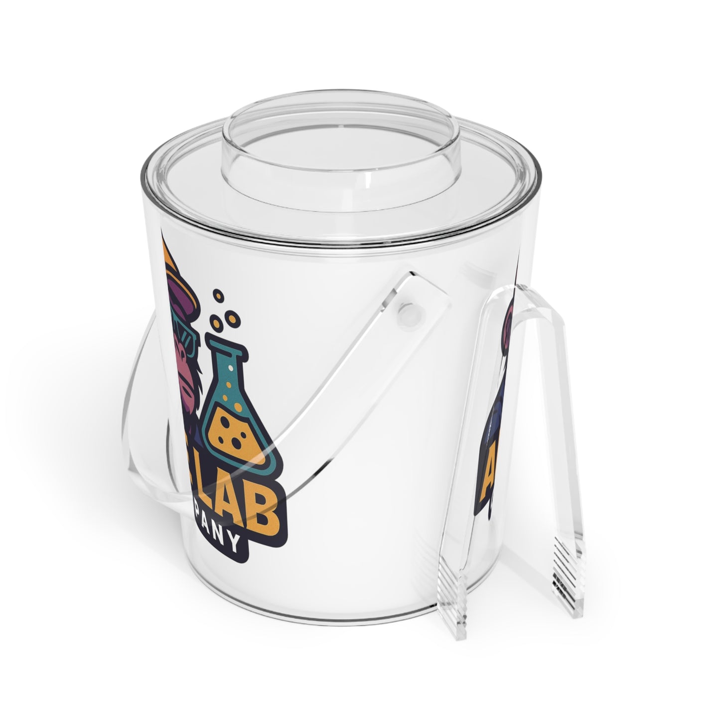 Ape Lab Company Chillin' Ice Bucket with Tongs, Perfect for Parties, Summer Celebrations, BBQs, Drink Cooler, Fun Gift Idea
