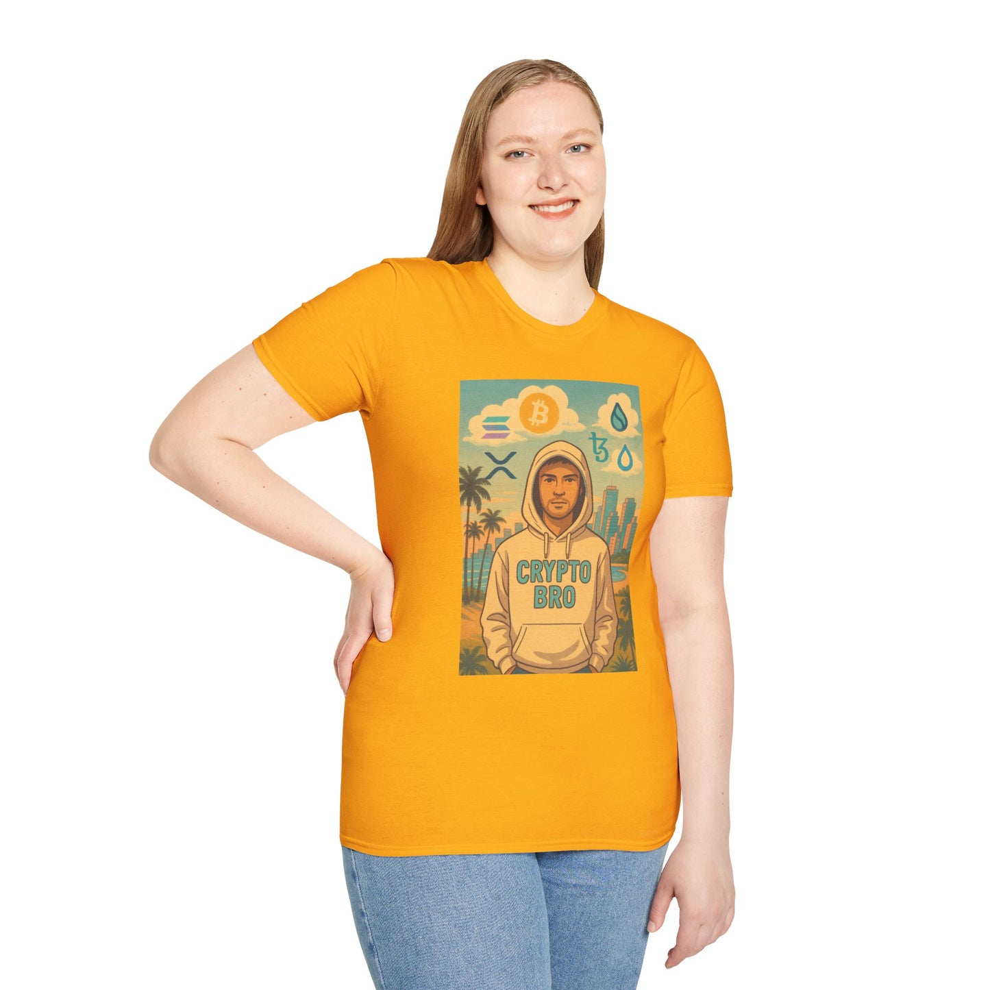 Crypto Bro Miami Unisex Softstyle T-Shirt