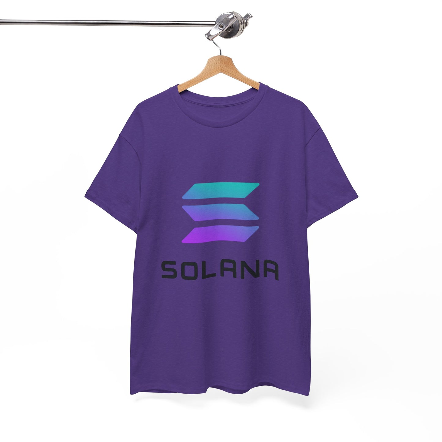 Solana Unisex Heavy Cotton Tee, Crypto Apparel, Gamer Shirt, Tech Enthusiast Wear, Unique Gift for Blockchain Lovers, Trending Fashion